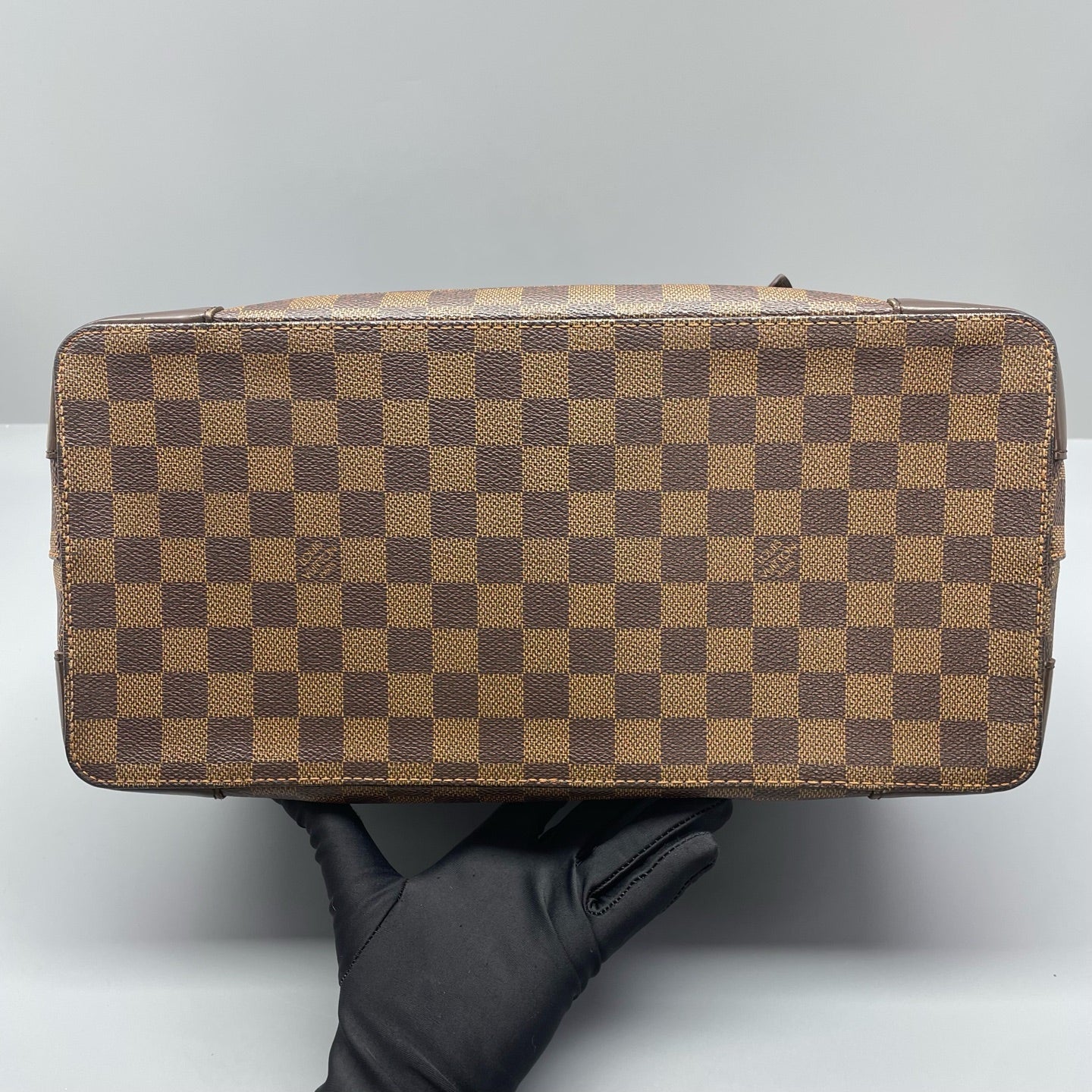 Louis Vuitton - Hampstead MM - Damier Ebene coated canvas with brown leather trim - Brown - (Large)