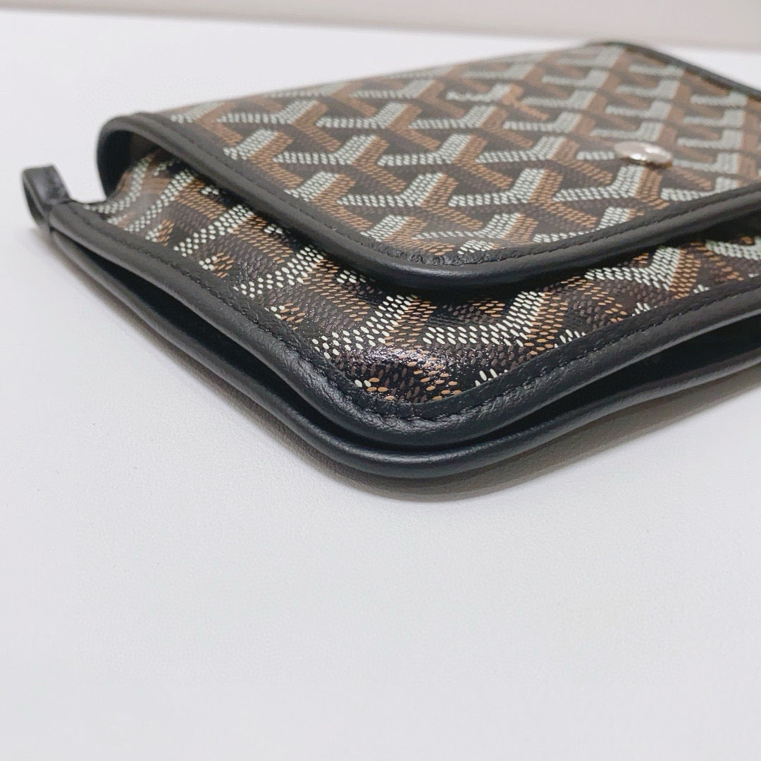 Goyard - Plumet - Goyardine canvas with leather trim - Black - (small)