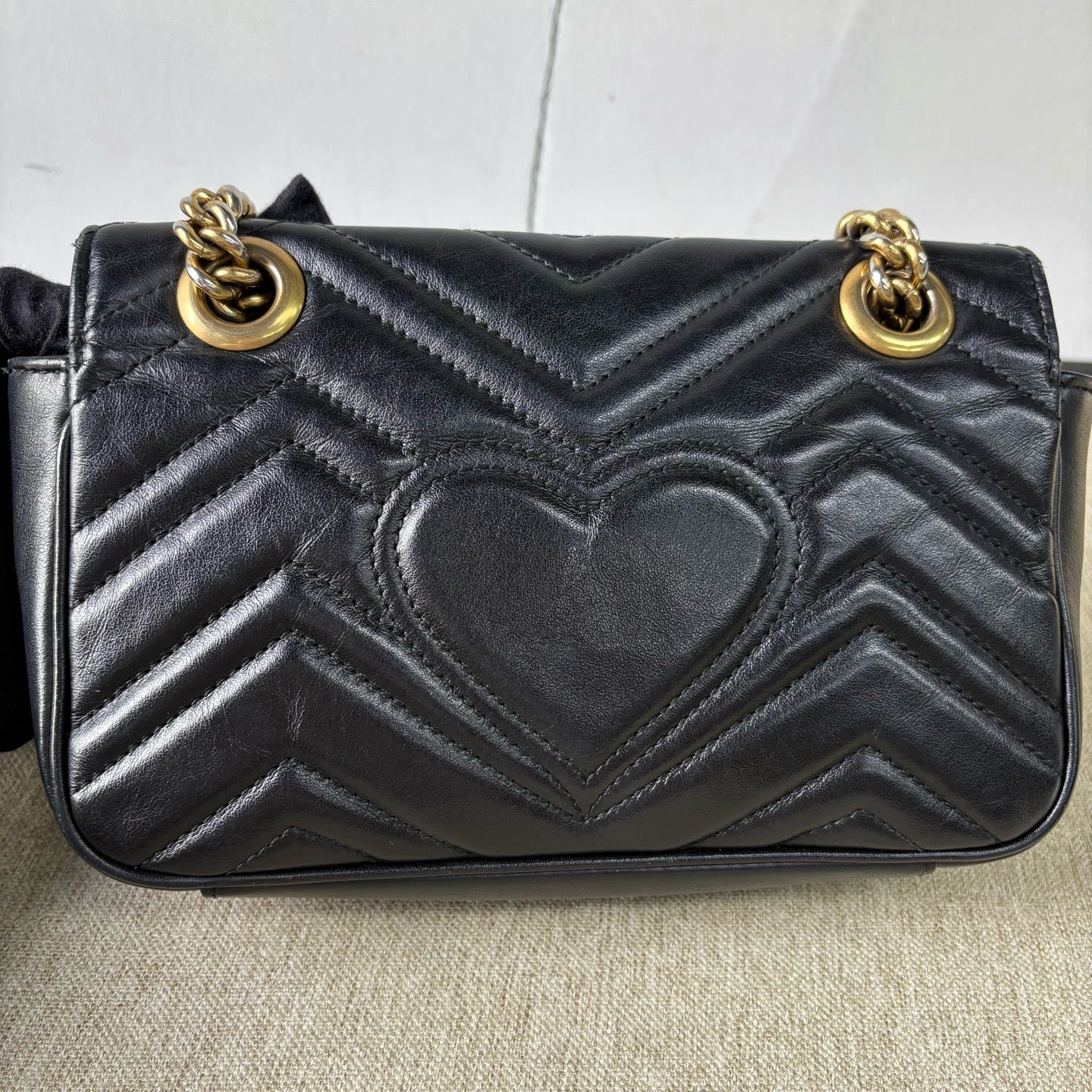 Gucci - GG Marmont Mini Shoulder Bag - Leather - Black with Gold-Tone Hardware - (mini)