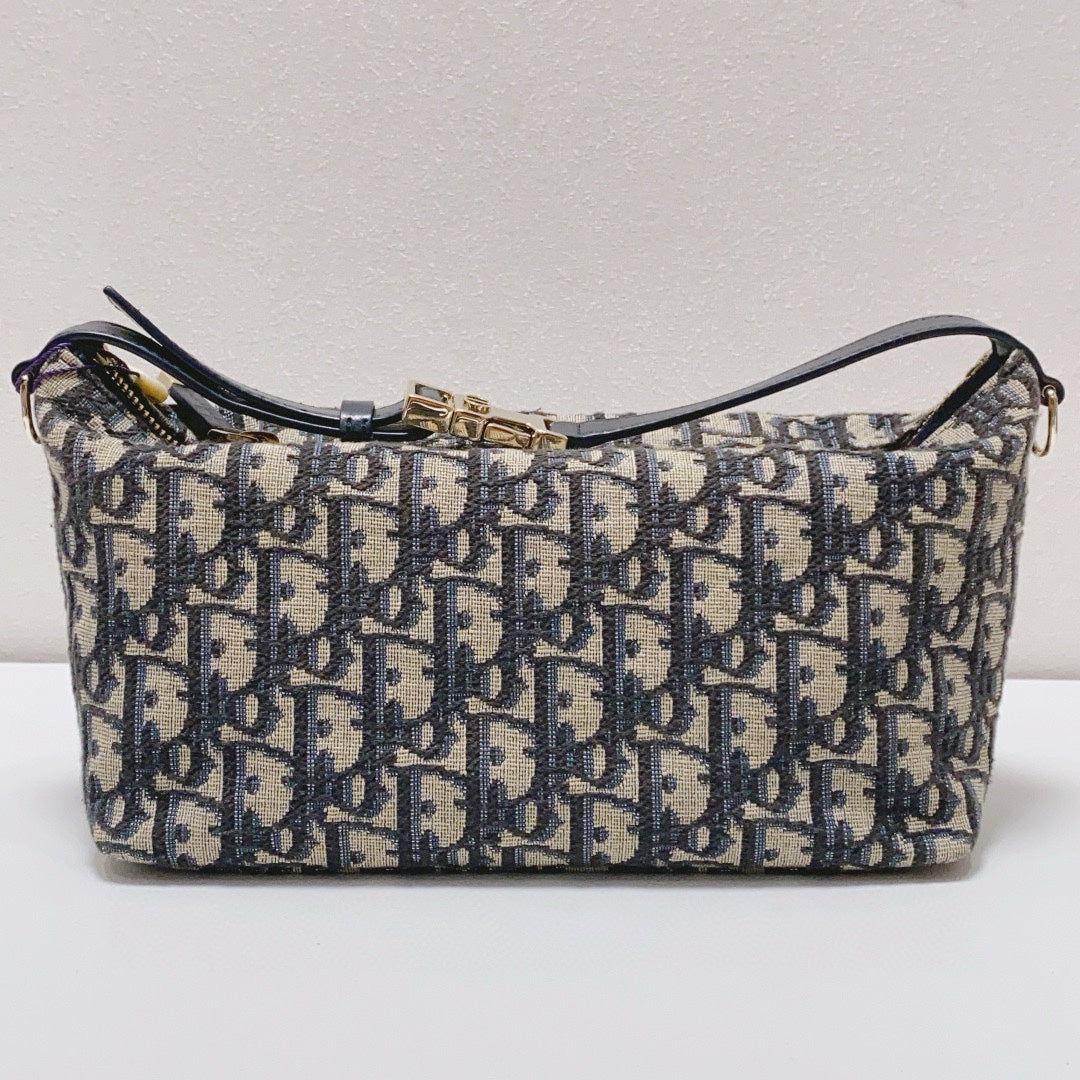Dior - TravelNomad - Embroidered canvas and leather - Beige and Navy - (Medium)