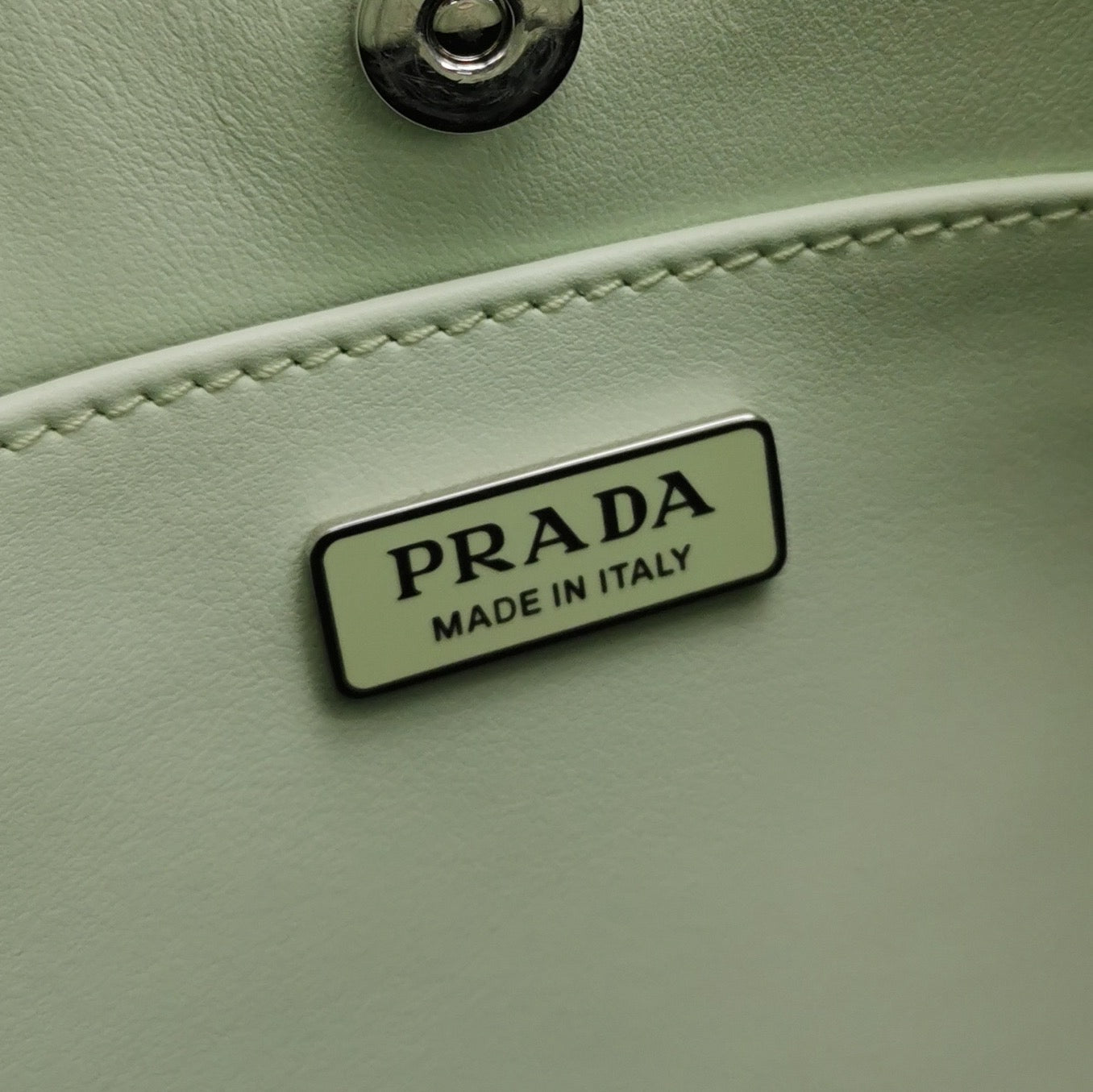 Prada - Cleo Shoulder Bag - Cowhide leather - Mint Green with Silver-Tone Hardware - (small)