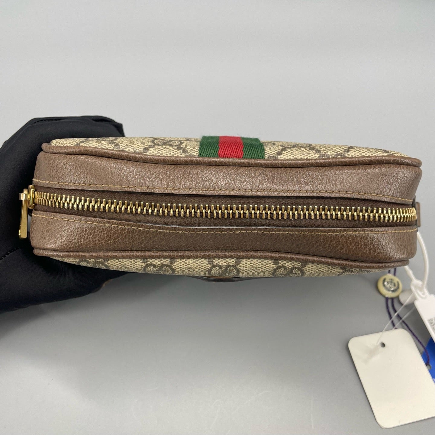 Gucci - Ophidia GG Camera Bag - GG Supreme canvas with leather trim - Brown - (mini)