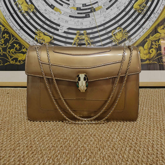 Bvlgari - Serpenti Forever - Patent leather - Gold - (medium)