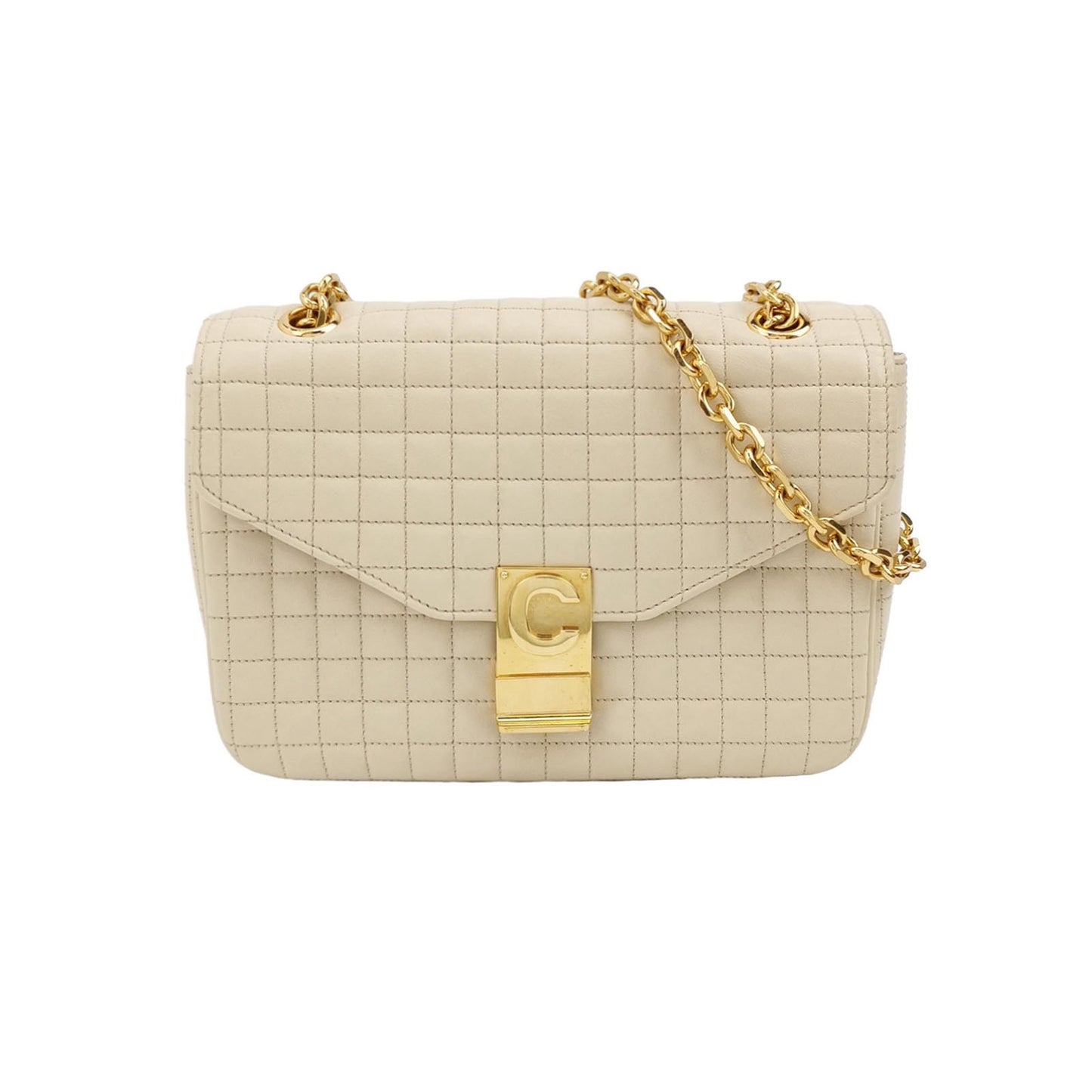 Celine - C Bag Quilted - Leather - Beige - (medium)