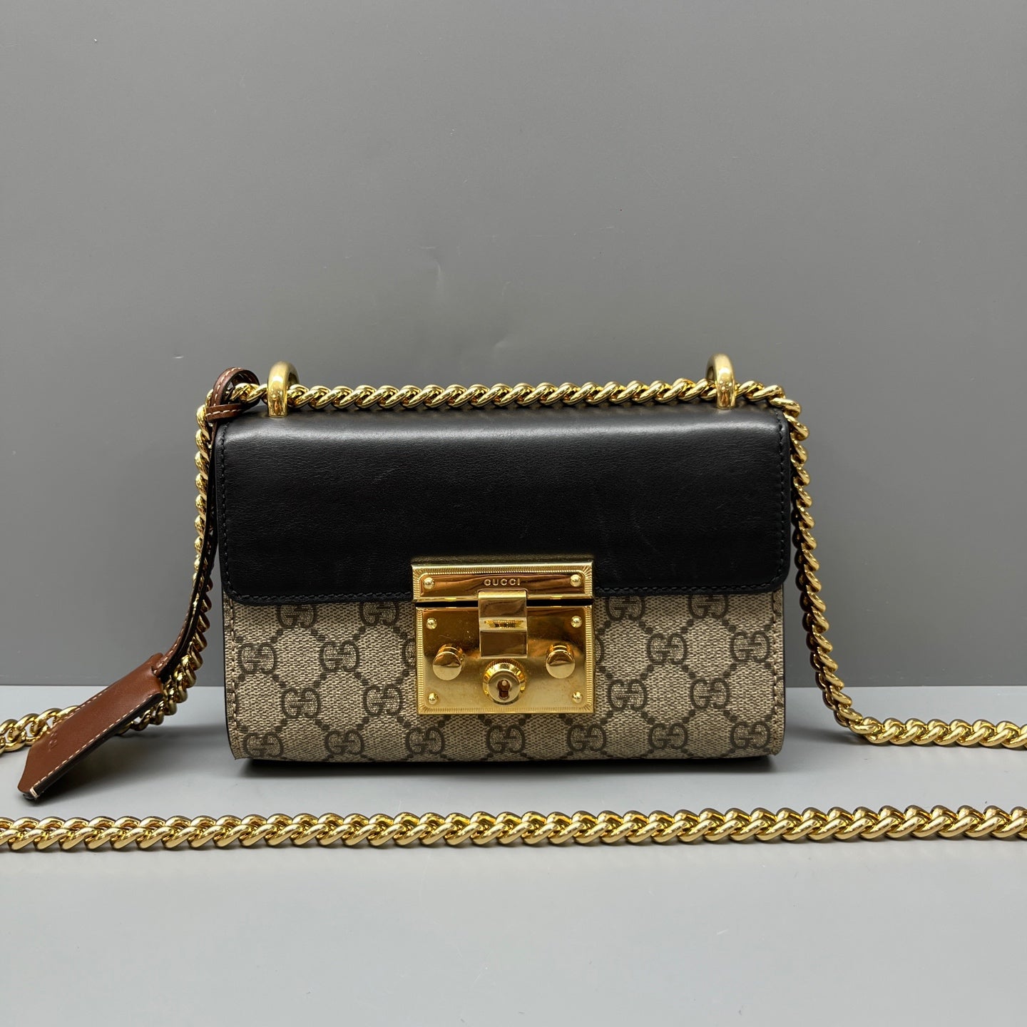 Gucci - Padlock Chain Bag - GG Supreme canvas with leather trim - Multicolour - (mini)