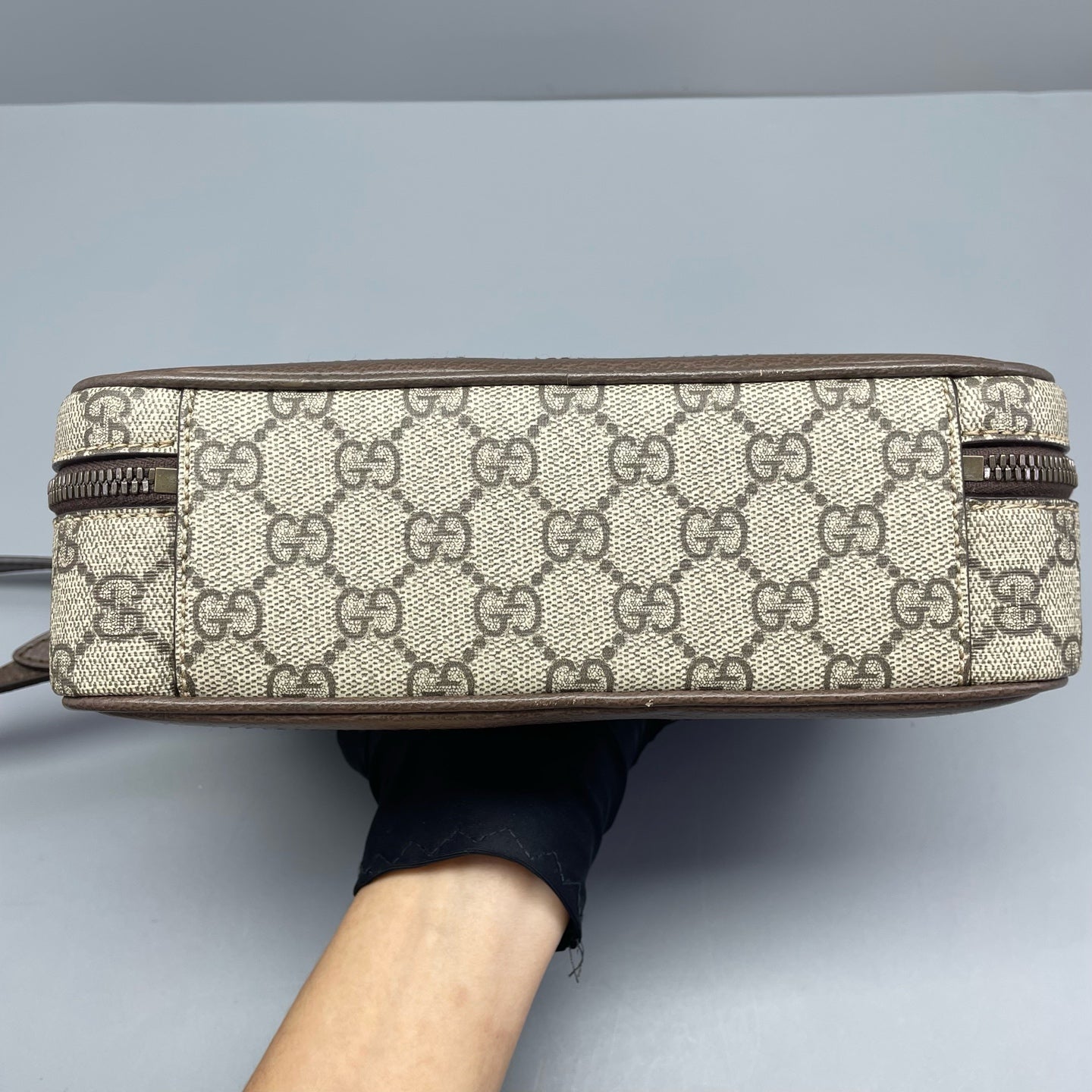 Gucci - Ophidia GG Supreme Camera Bag - GG Supreme canvas with leather trim - Beige and Brown - (Small)