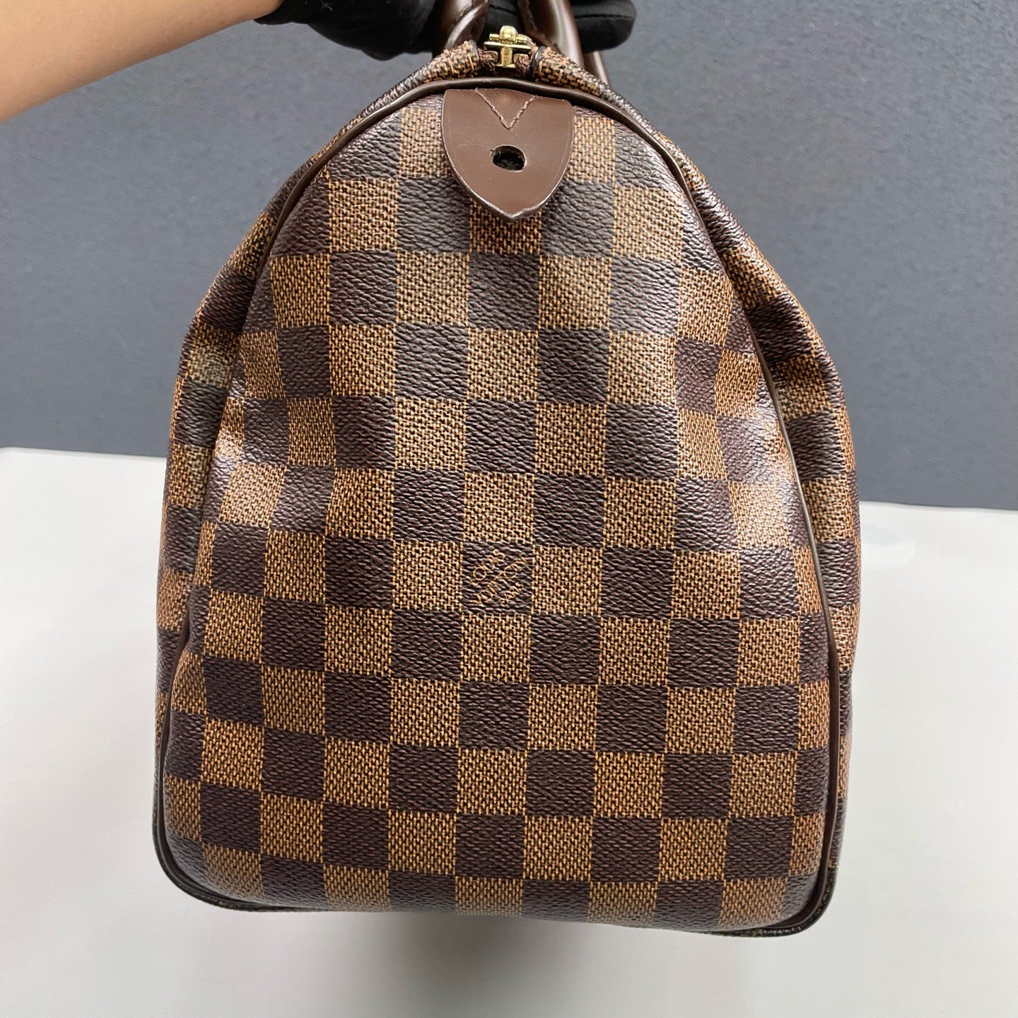 Louis Vuitton - Speedy 30 - Damier Ebene coated canvas with leather trim - Brown - (Medium)