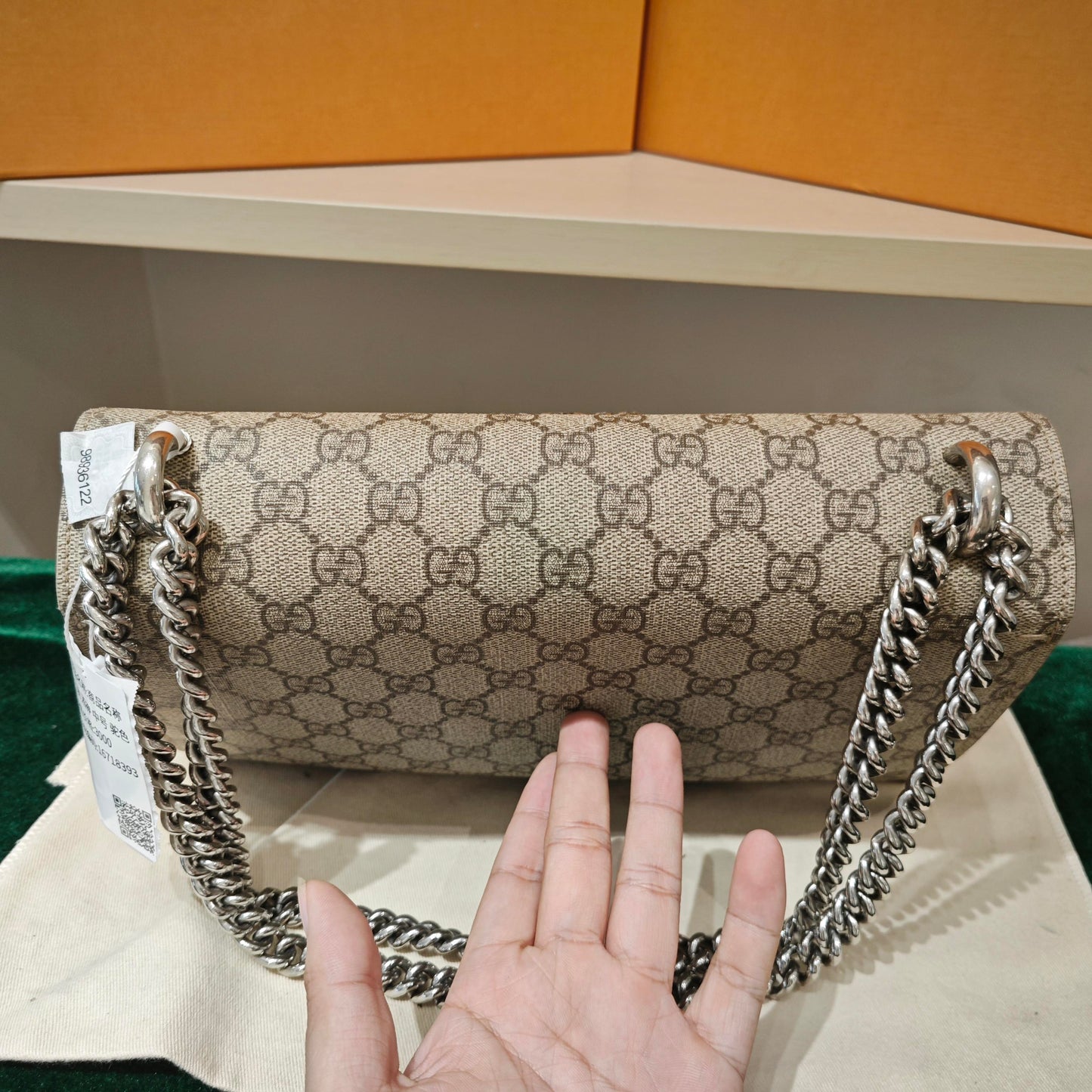 Gucci - Dionysus Shoulder Bag - GG Supreme coated canvas with suede and leather trim - Camel - (Medium)