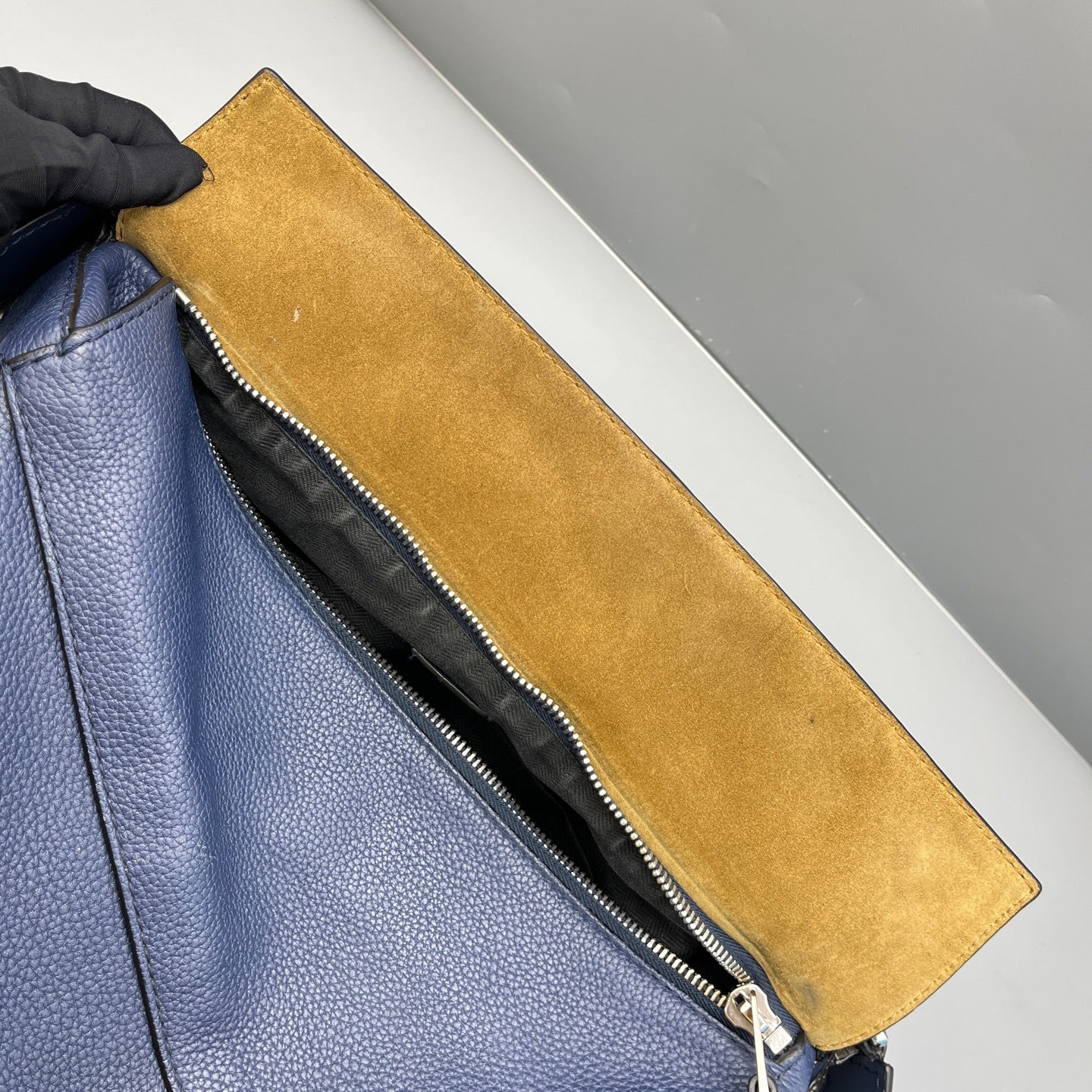 LOEWE - Puzzle Bag - Grained leather - Navy - (Large)