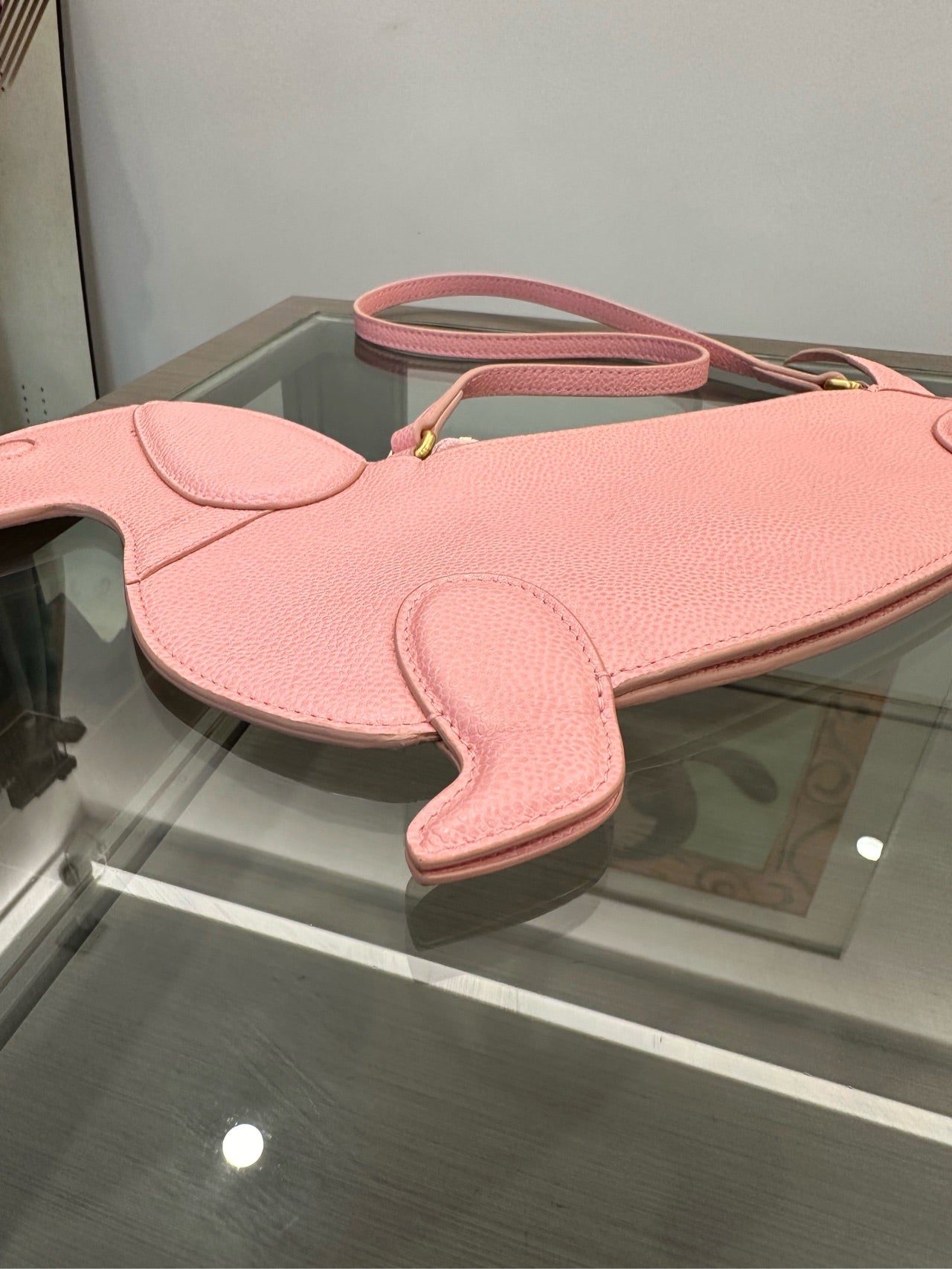 Thom Browne - Dachshund Shoulder Bag - Grained leather - Pink - (Small)