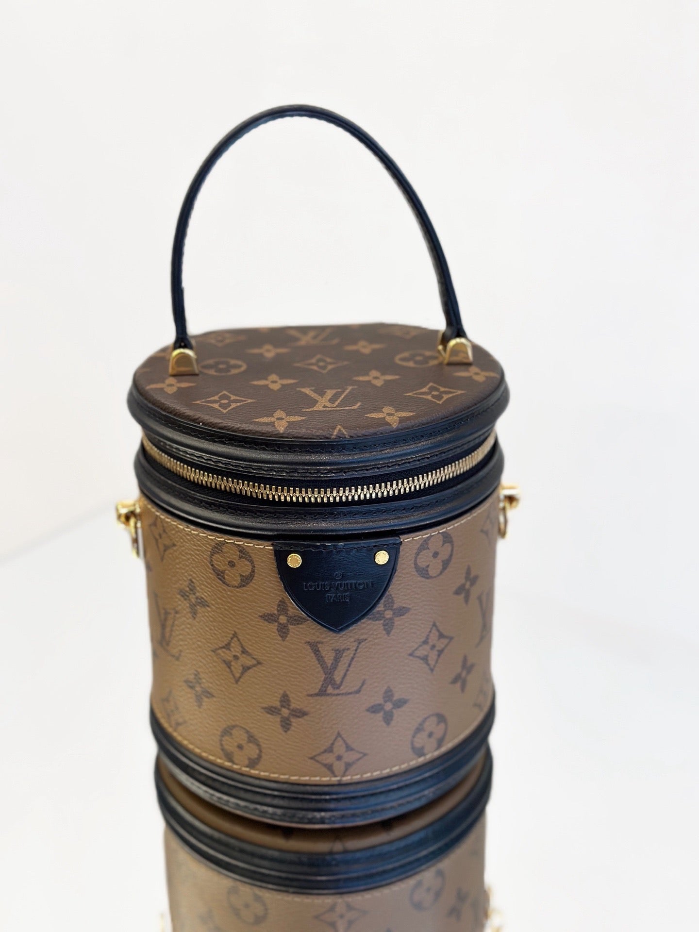 Louis Vuitton - Cannes - Monogram coated canvas with black cowhide leather trim and black microfiber lining - Brown - (mini)