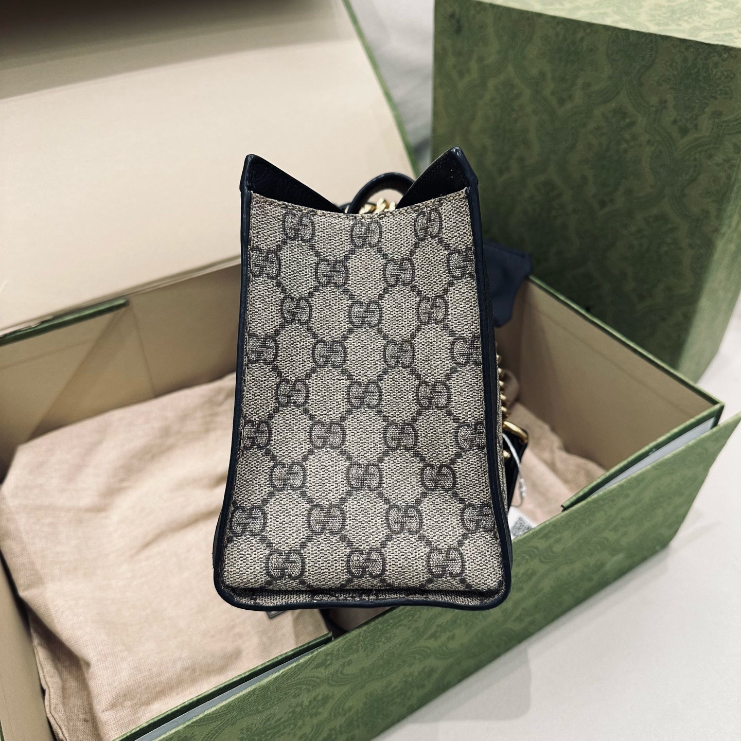 Gucci - Padlock Mini GG Supreme Shoulder Bag - GG Supreme canvas with leather trim - Black - (mini)
