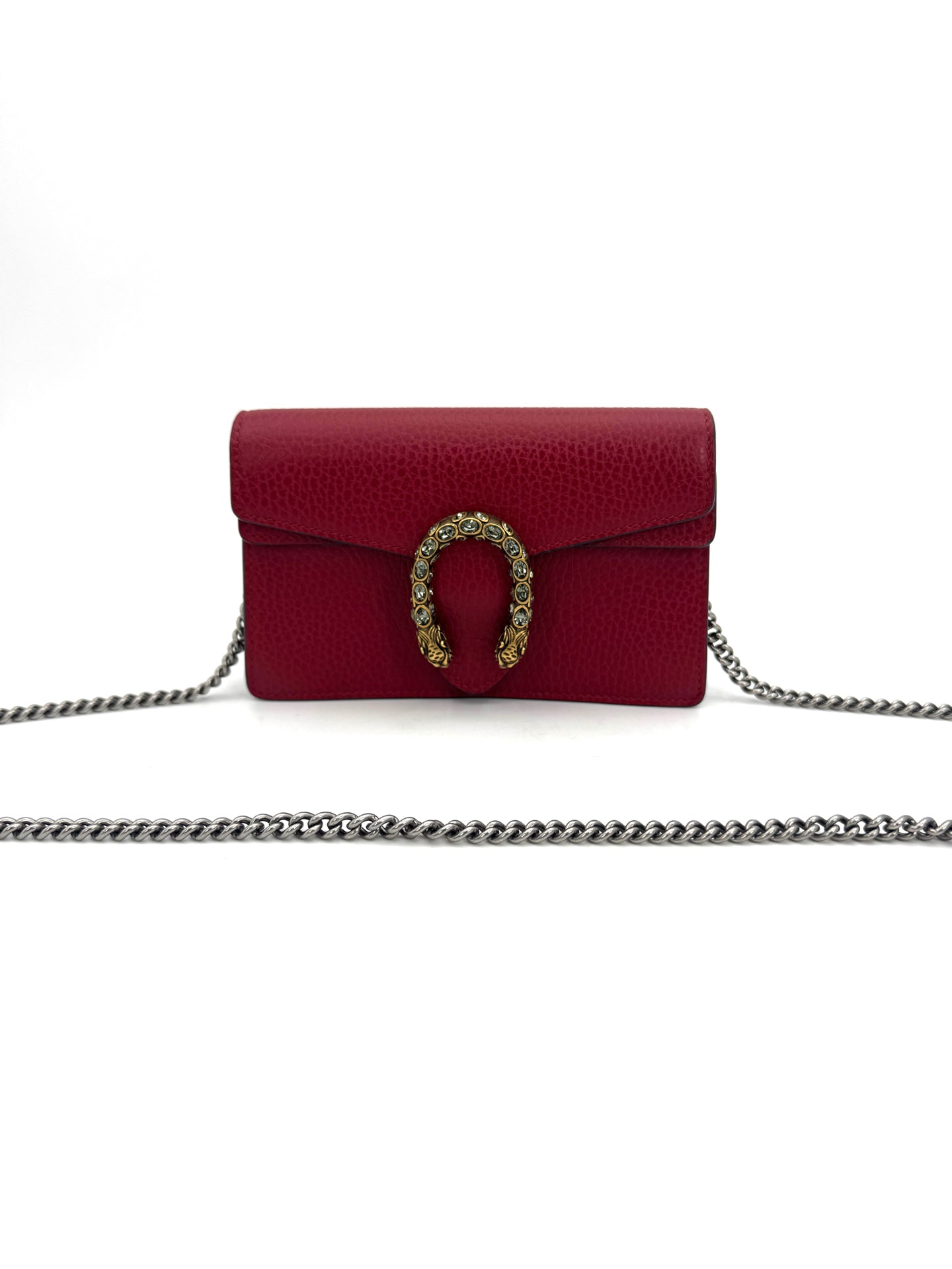 Gucci - Dionysus Super Mini Chain Bag - Leather - Red - (mini)