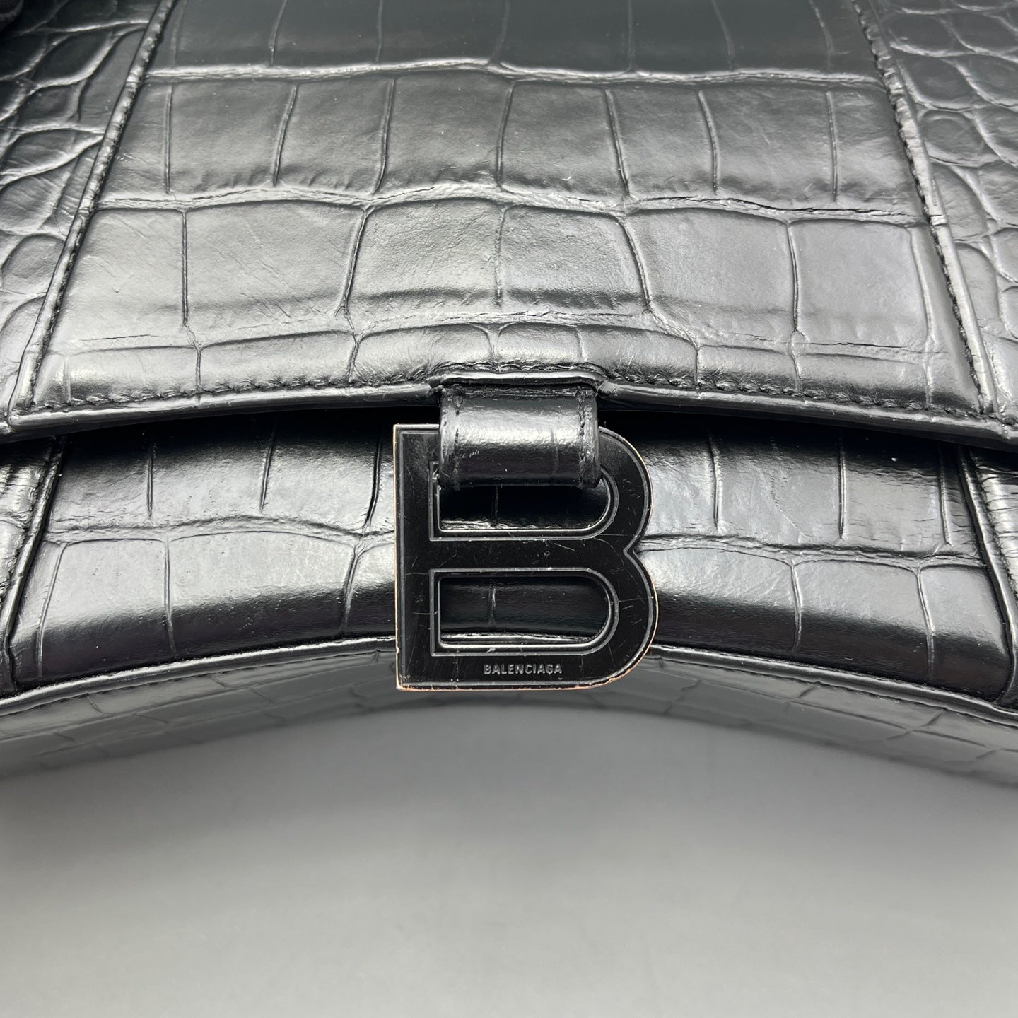 Balenciaga - Hourglass Bag - Leather - Black - (Small)