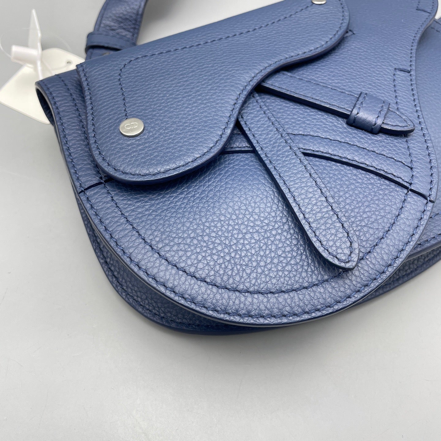 Dior - Saddle Bag - Pebbled leather - Blue - (mini)