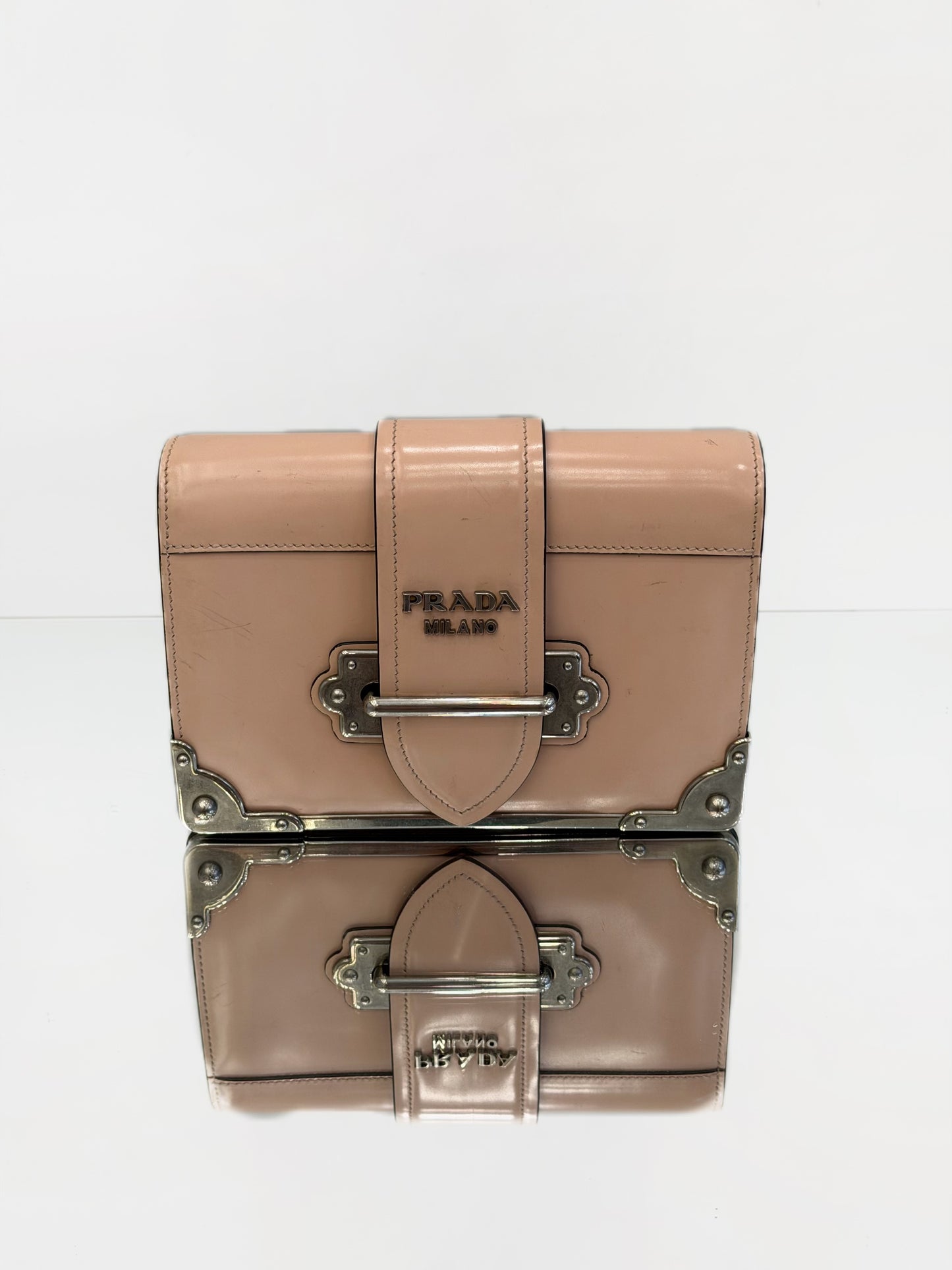 Prada - Cahier - Smooth calf leather - Nude Pink - (mini)