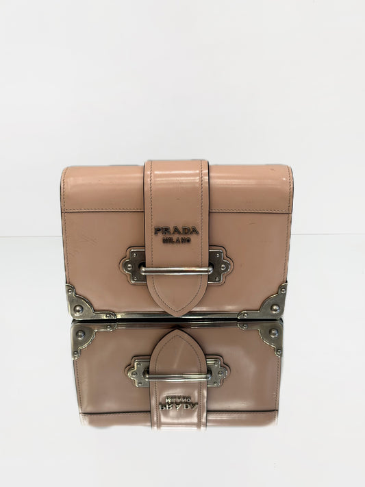 Prada - Cahier - Smooth calf leather - Nude Pink - (mini)