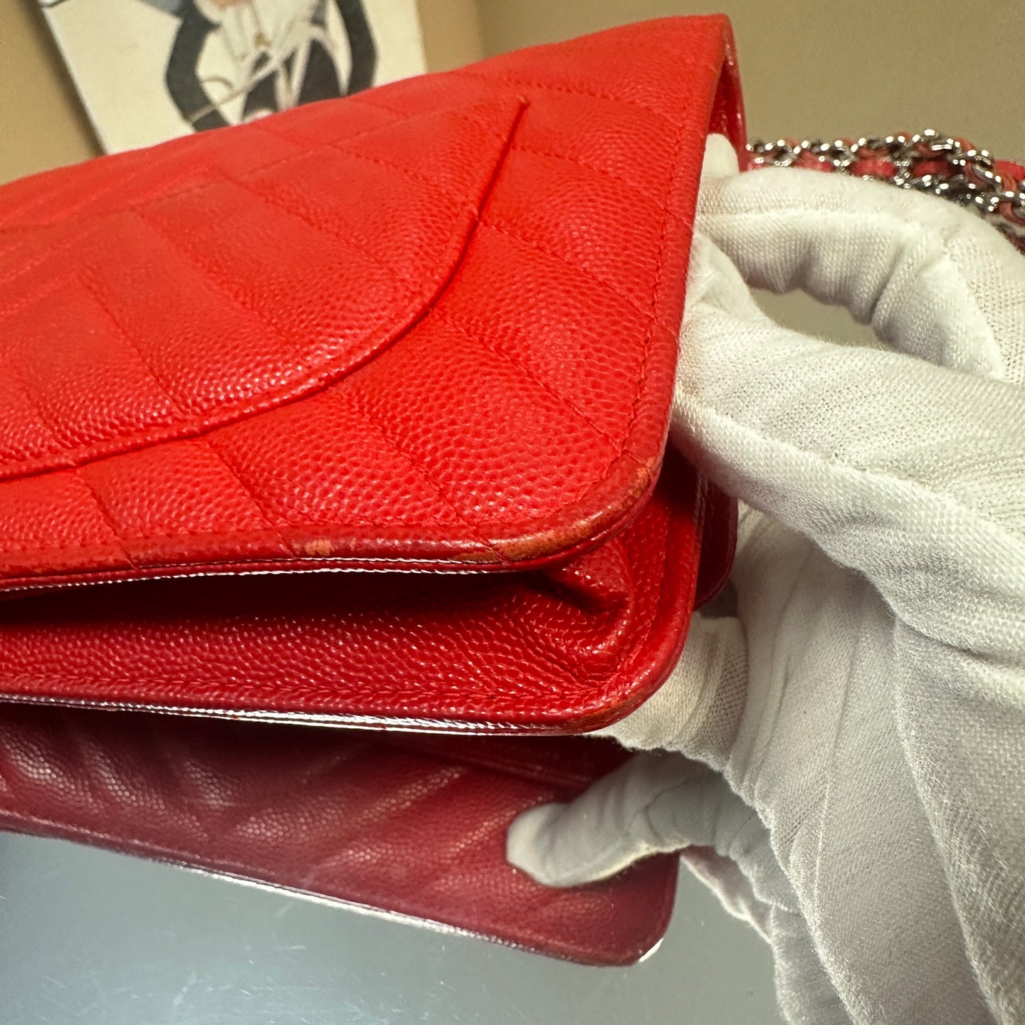 Chanel - WOC (Wallet on Chain) - Caviar leather - Red - (mini)