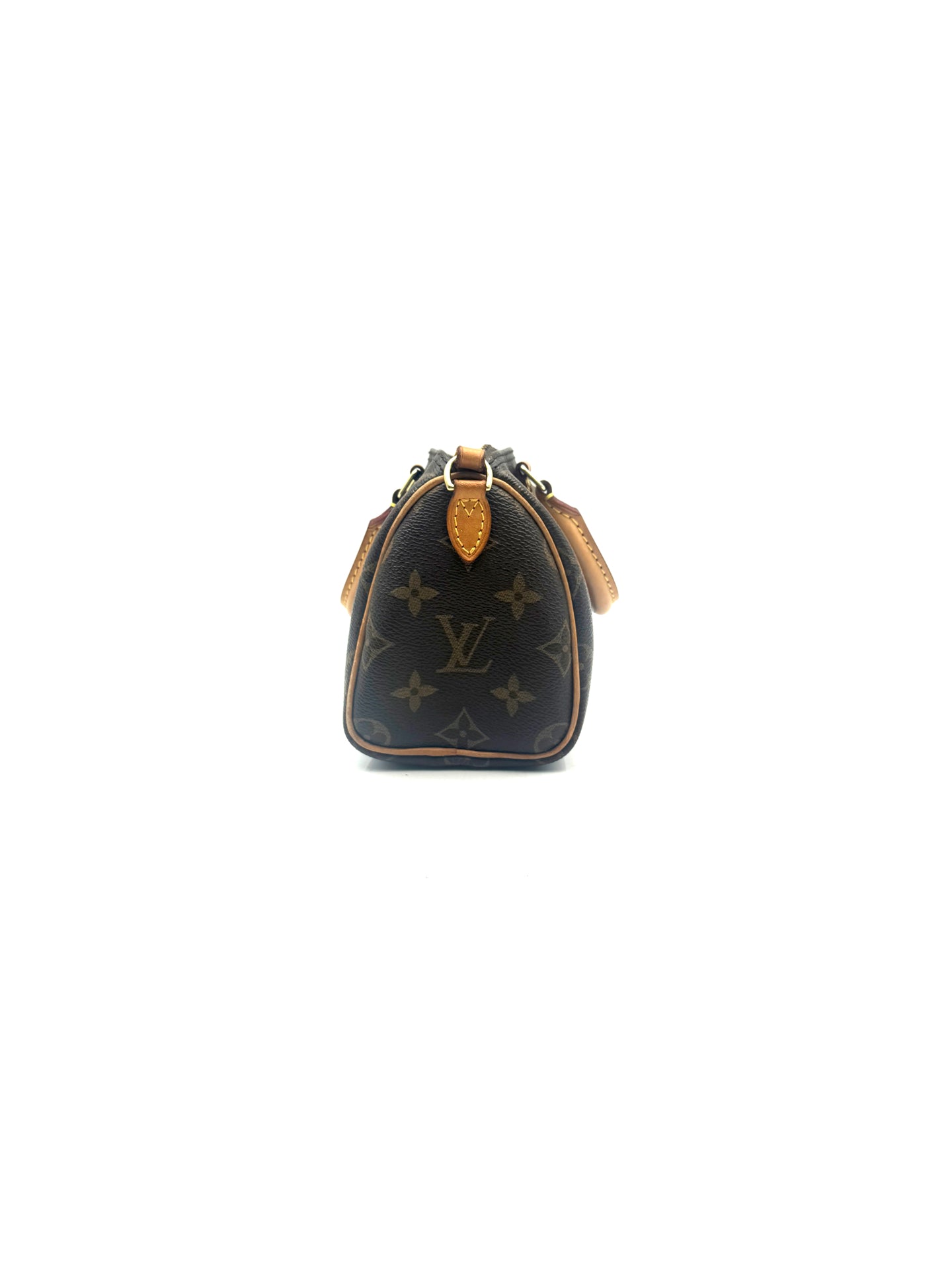 Louis Vuitton - Nano Speedy - Monogram coated canvas with natural cowhide leather trim - Brown - (Mini)