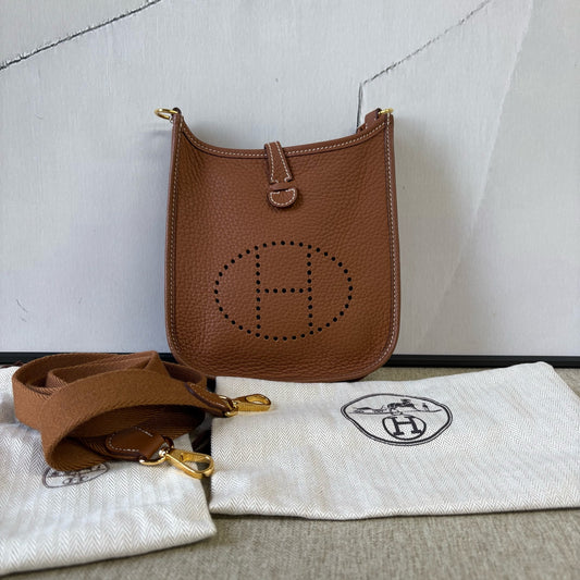 Hermès - Evelyne 16 mini - Taurillon Clemence leather - Gold - (mini)