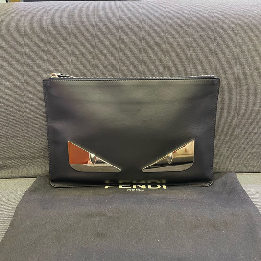 Fendi - Monster Pouch - Leather - Black - (medium)