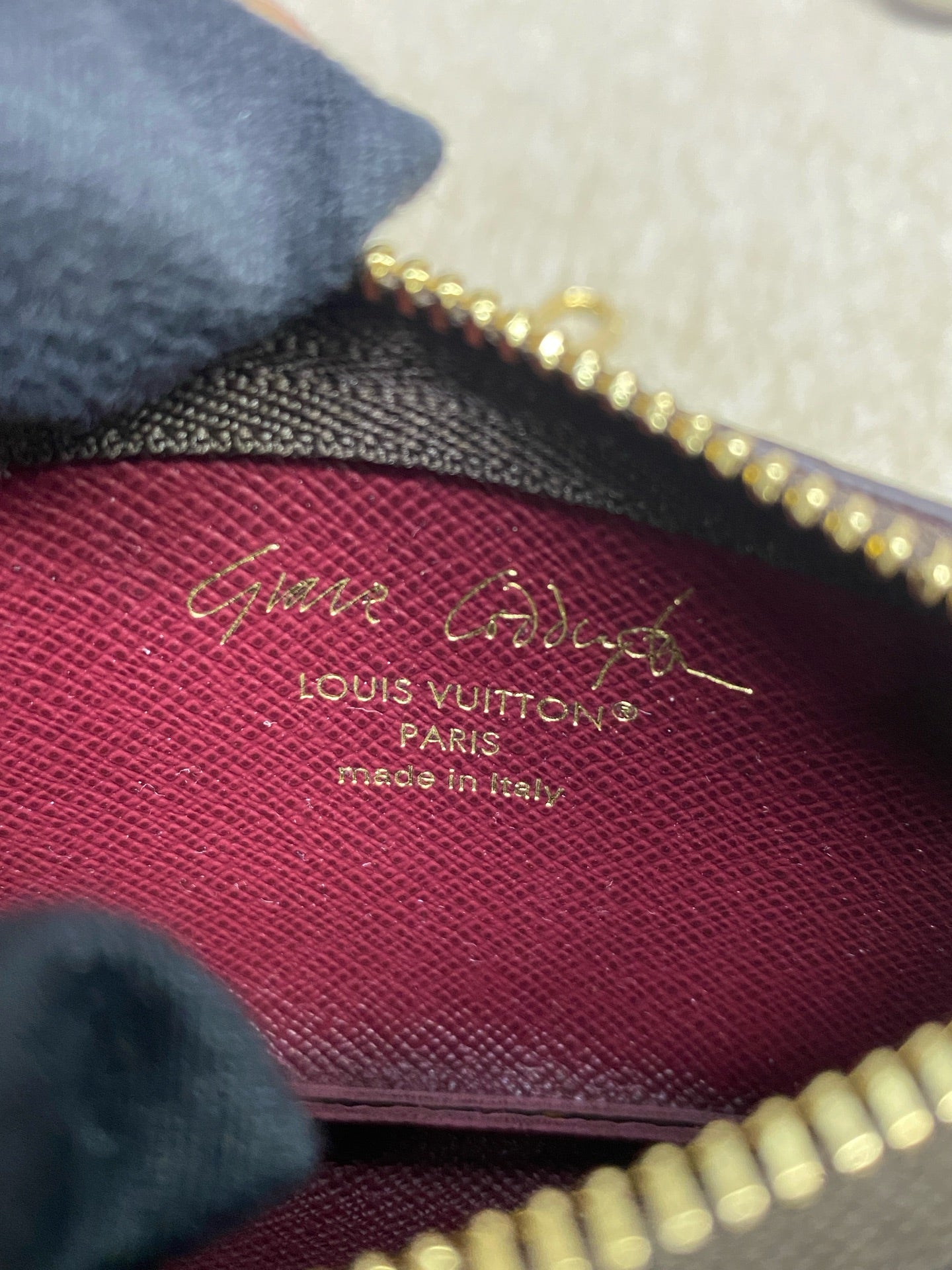 Louis Vuitton - Grace Coddington Cat Limited Edition Key Pouch / Coin Purse - Coated Monogram Canvas and Leather - Brown - (mini)