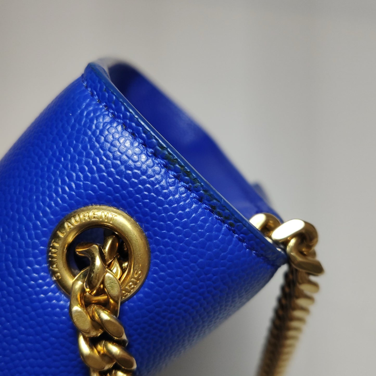 Saint Laurent - Kate - Grained Leather - Blue - (mini)