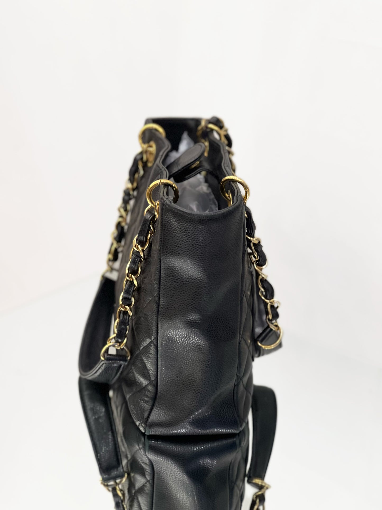 Chanel - PST Small (Petit Shopping Tote) - Caviar leather - Black - (Small)