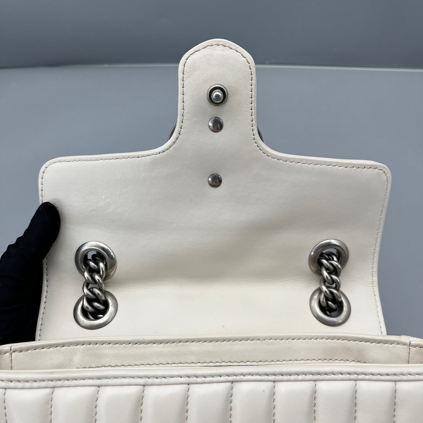 Gucci - GG Marmont Matelassé Small Shoulder Bag - Leather - White - (mini)