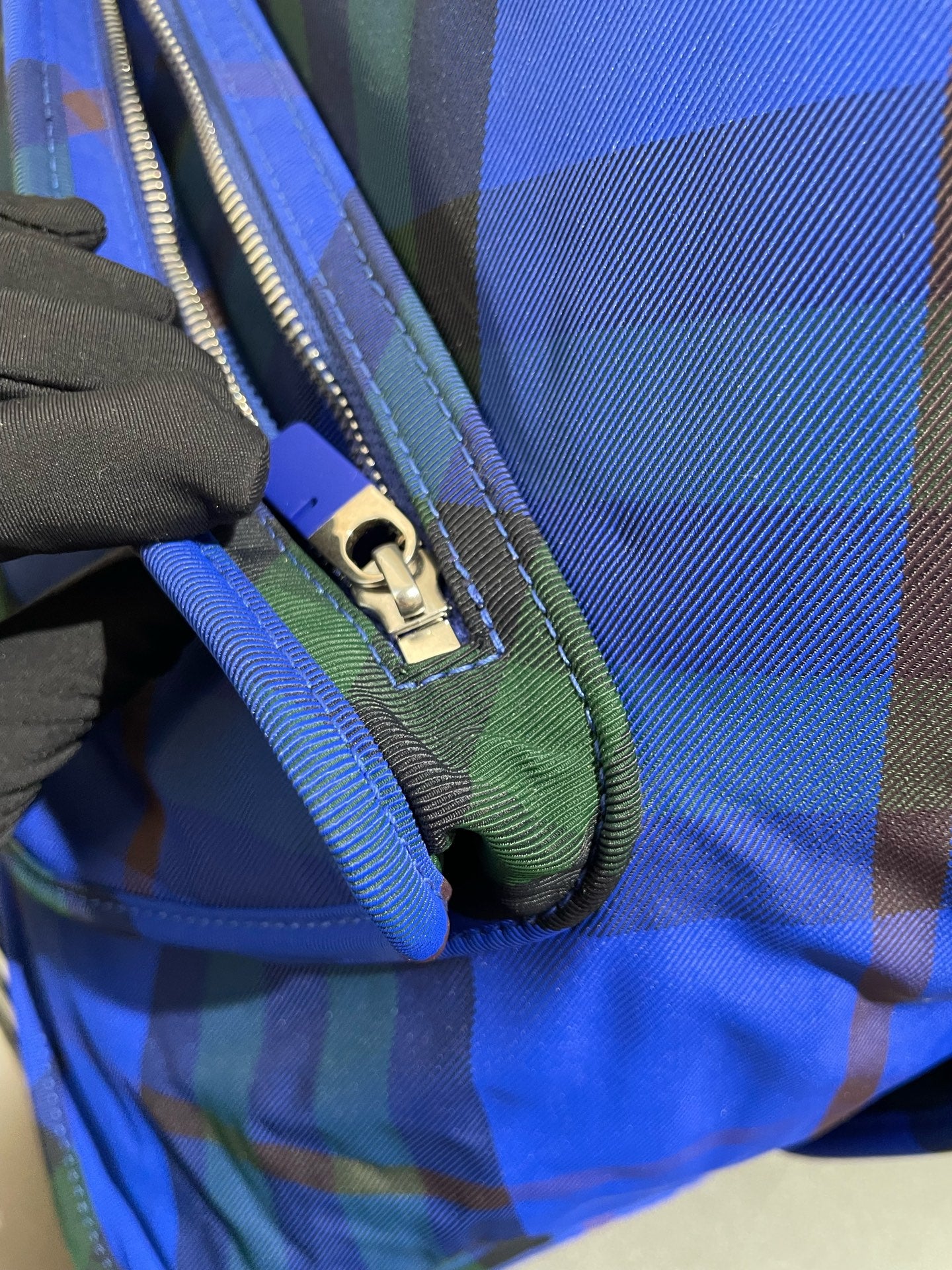 Burberry - Classic Plaid Backpack - Canvas - Blue - (large)