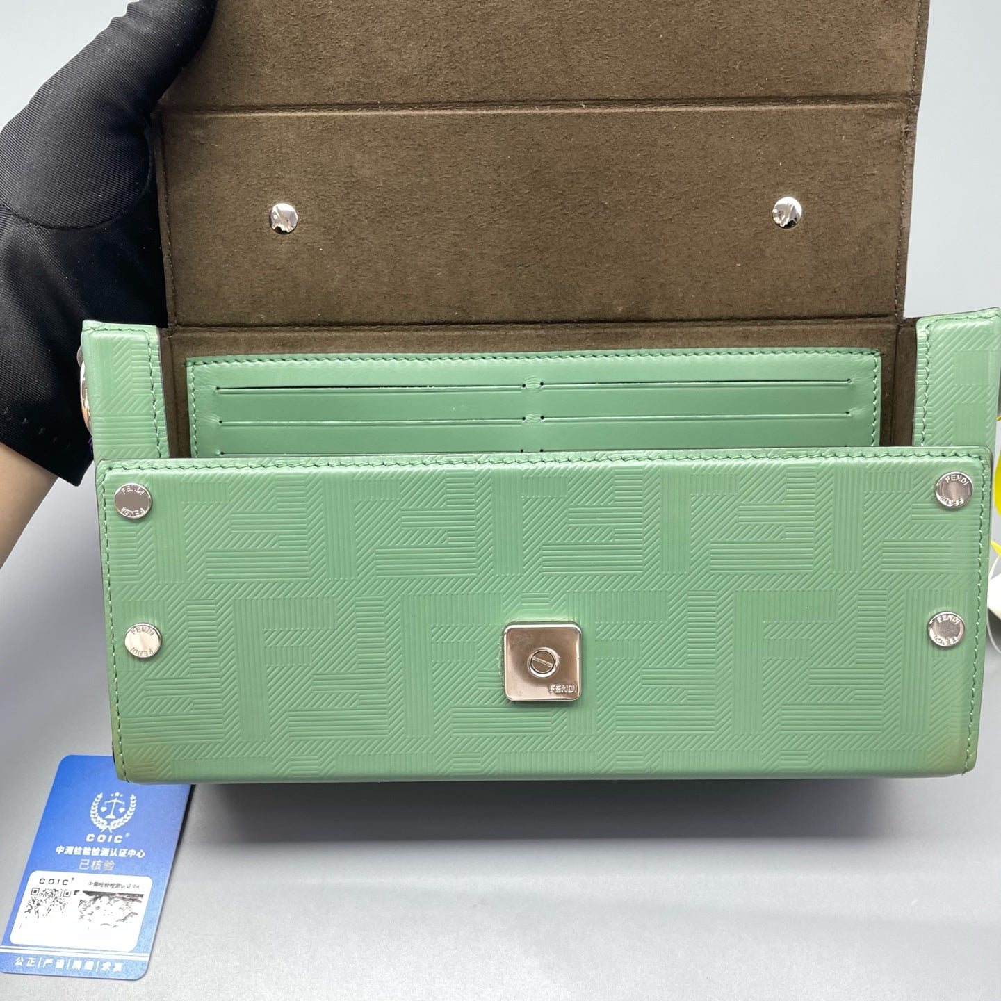 Fendi - Box Bag - Leather - Green - (mini)
