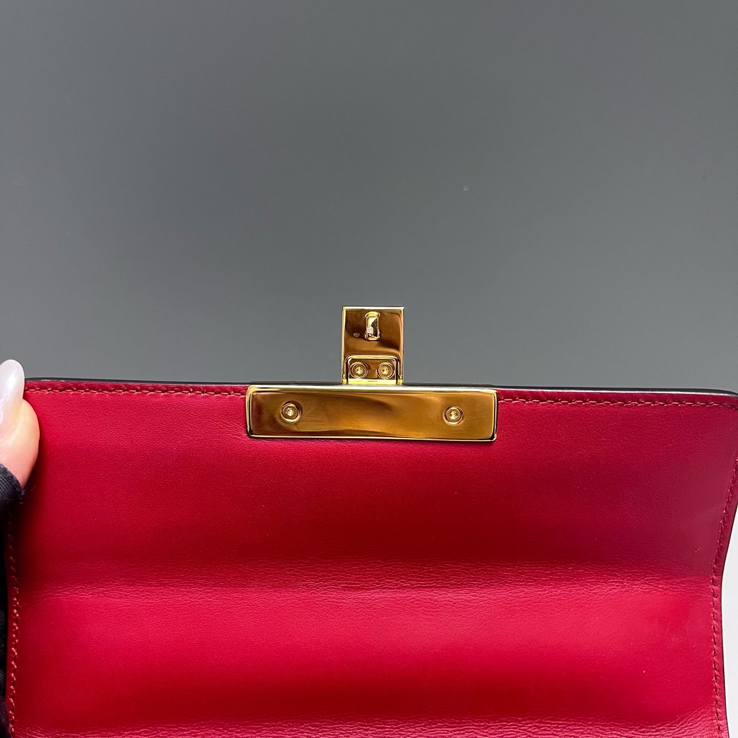 Gucci - Padlock Shoulder Bag - GG Supreme canvas with leather trim - Beige, Red, and Fuchsia - (small)