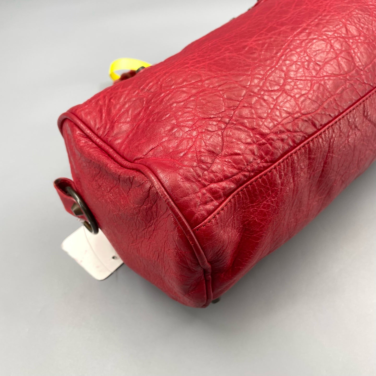 Balenciaga - Boston Motorcycle Bag 241511L5967 - Distressed lambskin leather - Red - (Small)