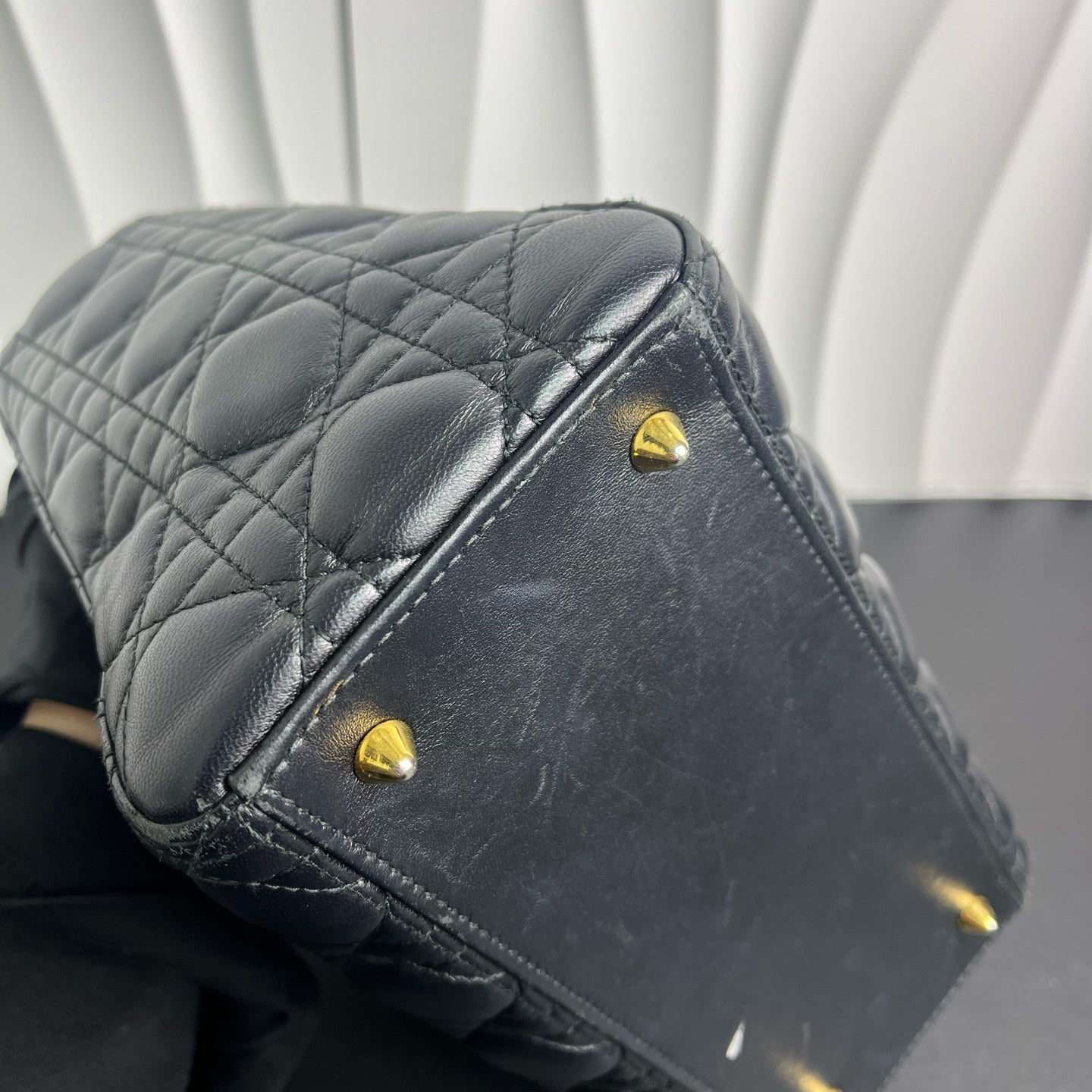 Dior - Lady Dior Bag - Lambskin leather - Black - (Medium)