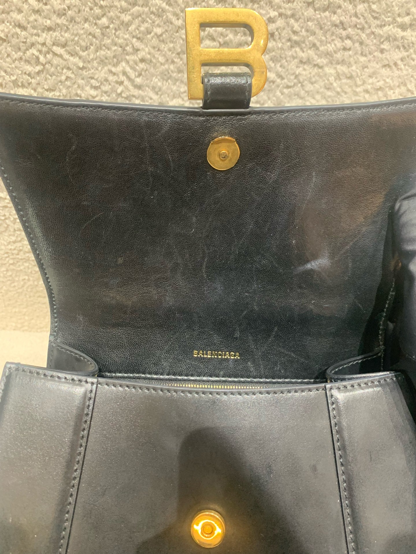 Balenciaga - Hourglass - Smooth calfskin leather - Black - (Small)