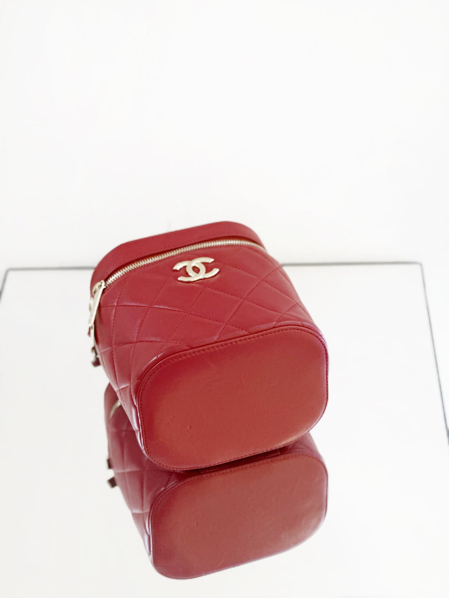 Chanel - Trendy CC Vanity Case - Lambskin leather - Red - (mini)