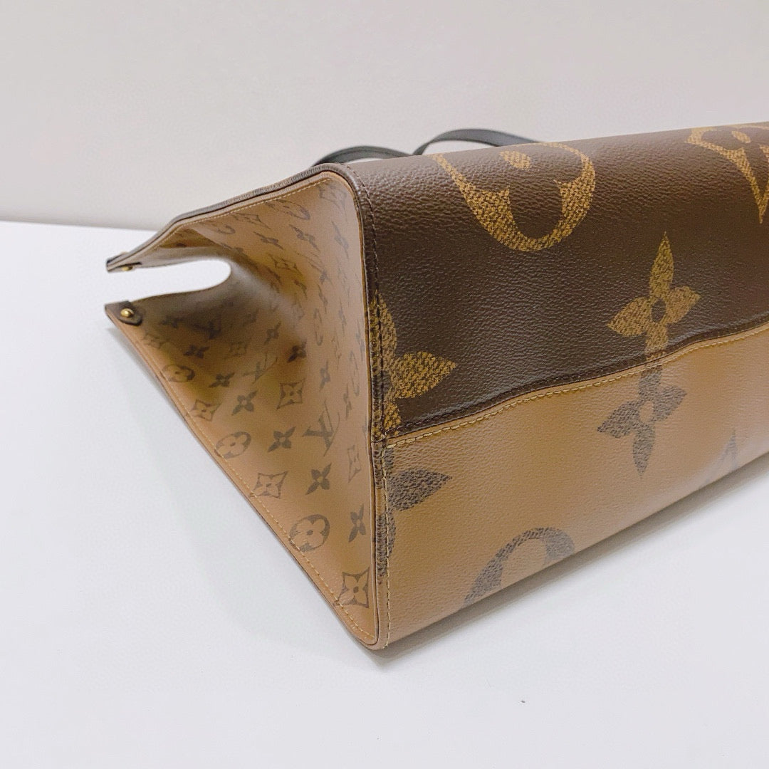 Louis Vuitton - OnTheGo GM - Monogram coated canvas with leather trim - Brown - (Large)