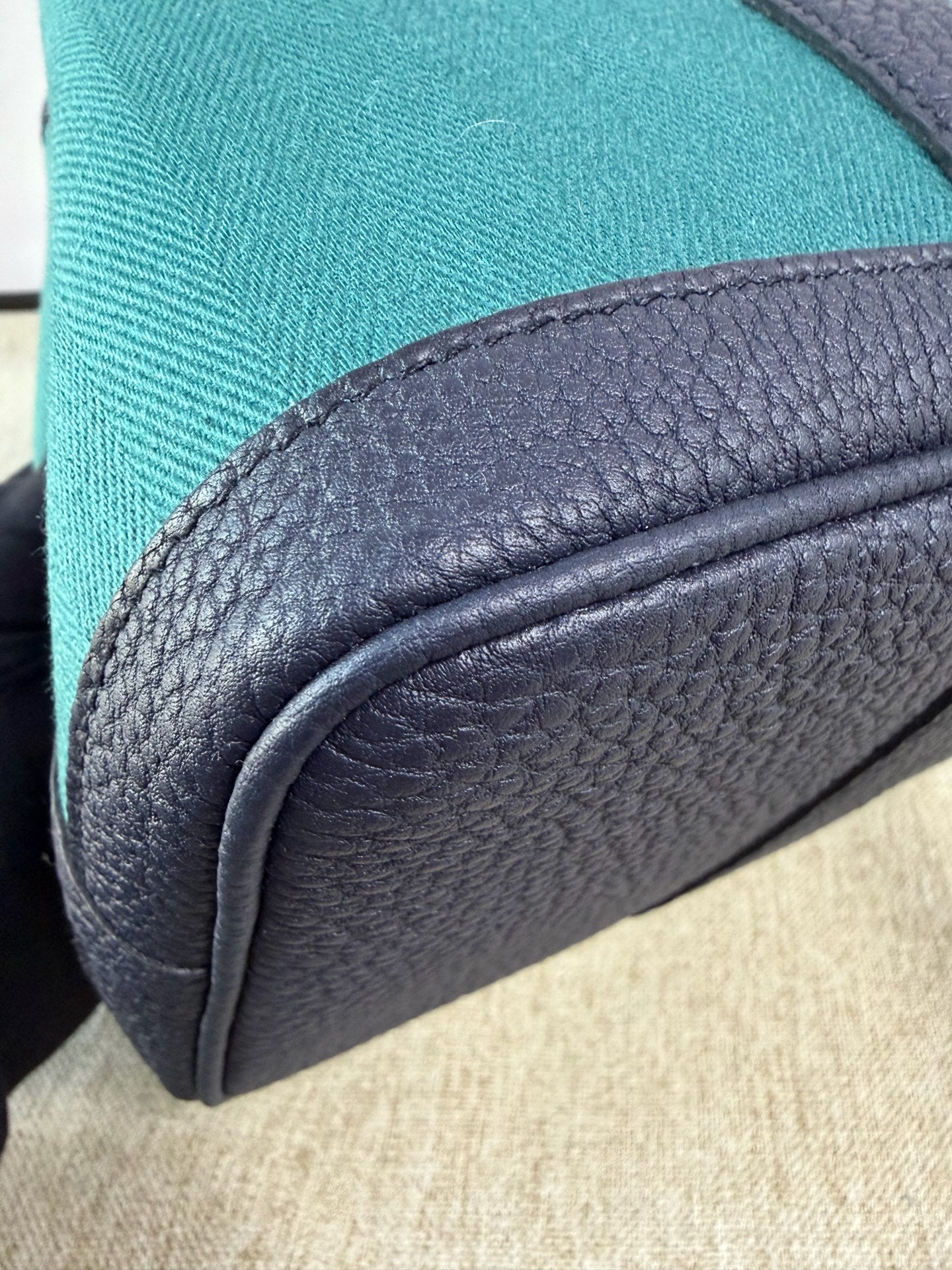 Hermès - Garden Party 30 - Canvas and Leather - Dark Green with Black - (Medium)