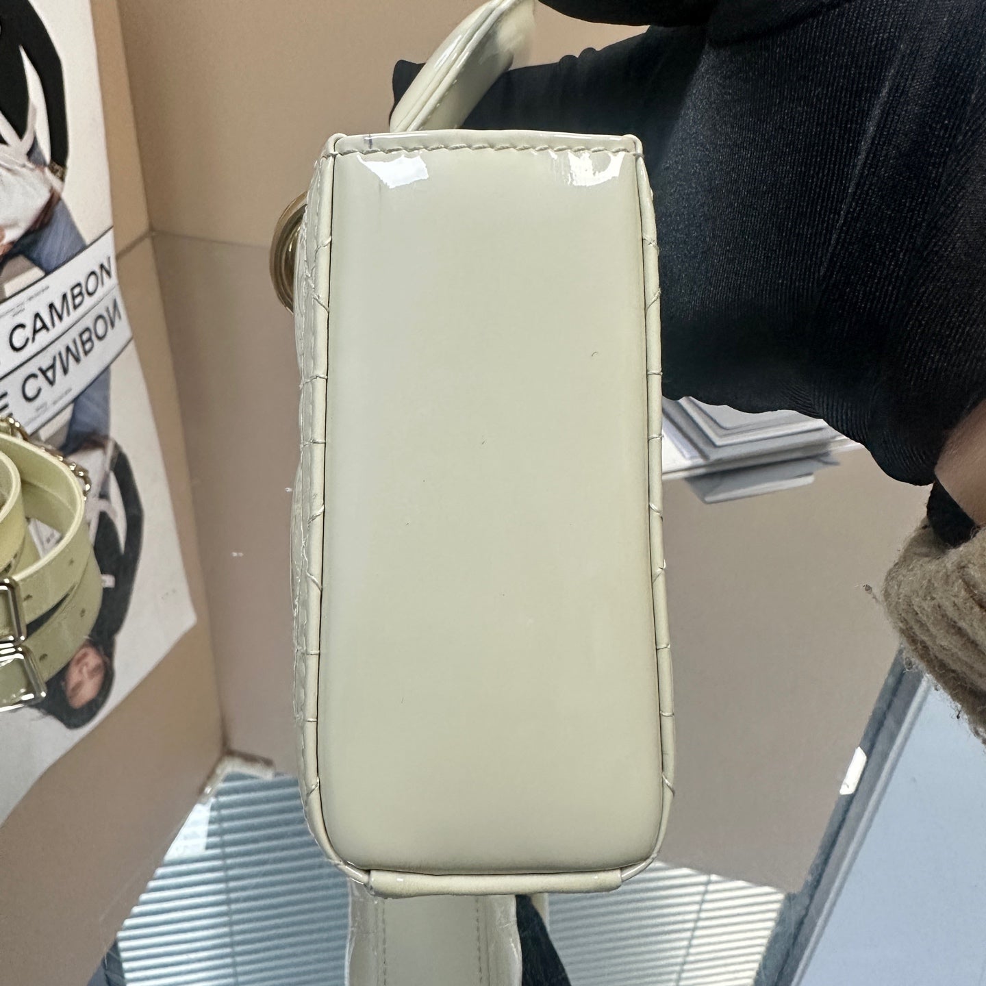 Dior - Lady D-Joy - Patent leather - White - (Small)