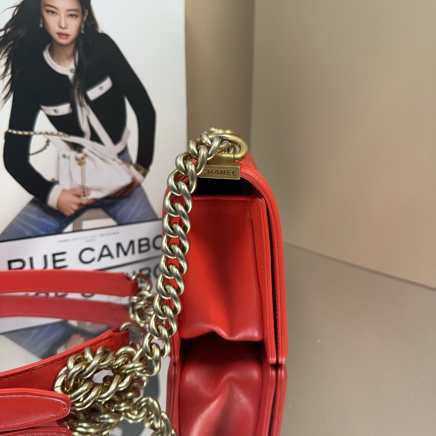 Chanel - Boy Bag - Leather - Red - (Small)