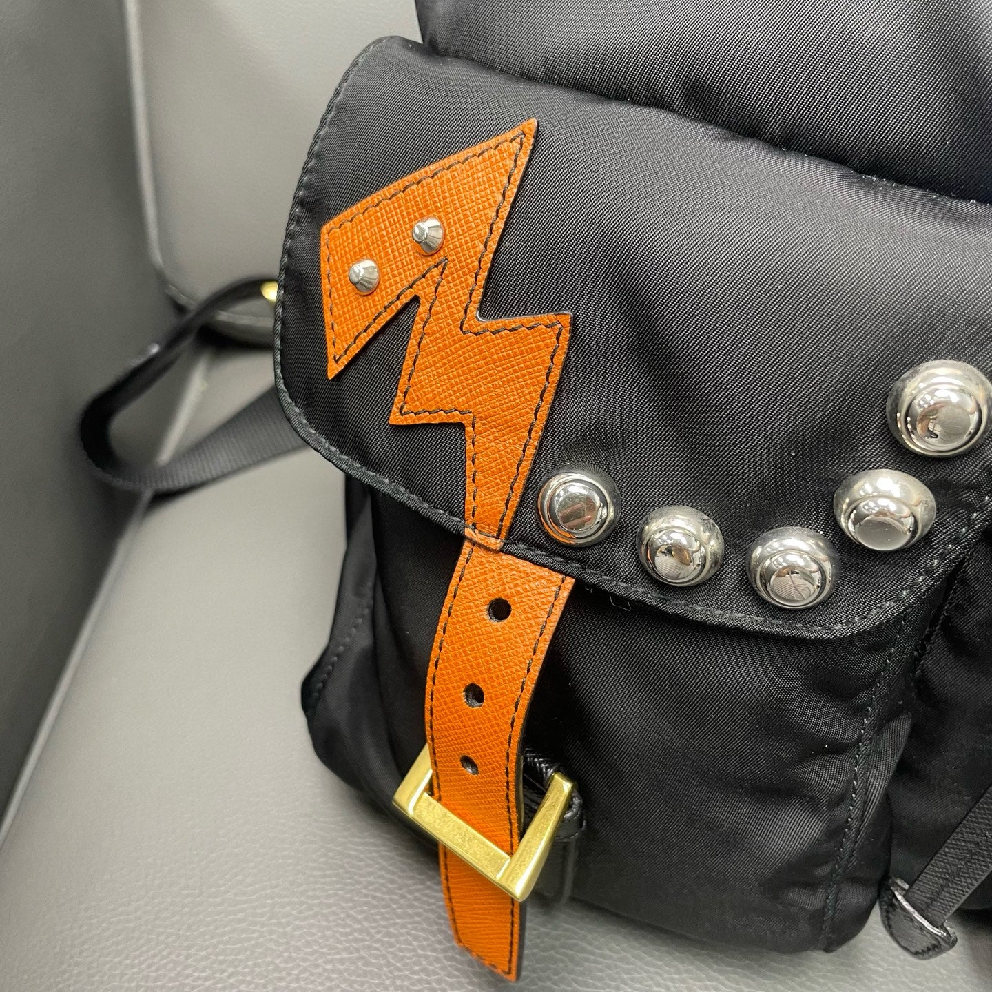 Prada - Nylon Robot Backpack - Nylon with Saffiano Leather accents - Black with Multicolour Accents - (Medium)