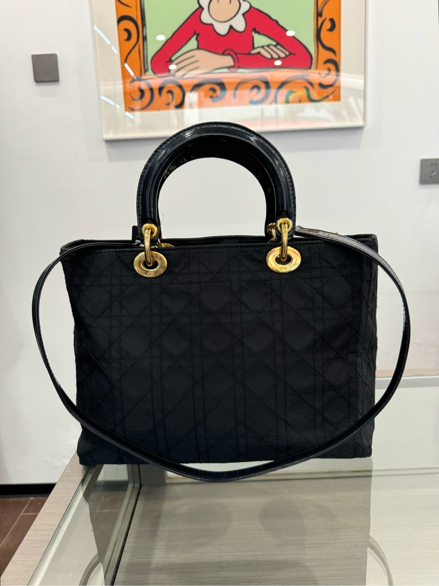 Dior - Lady Dior - Cloth - Black - (large)
