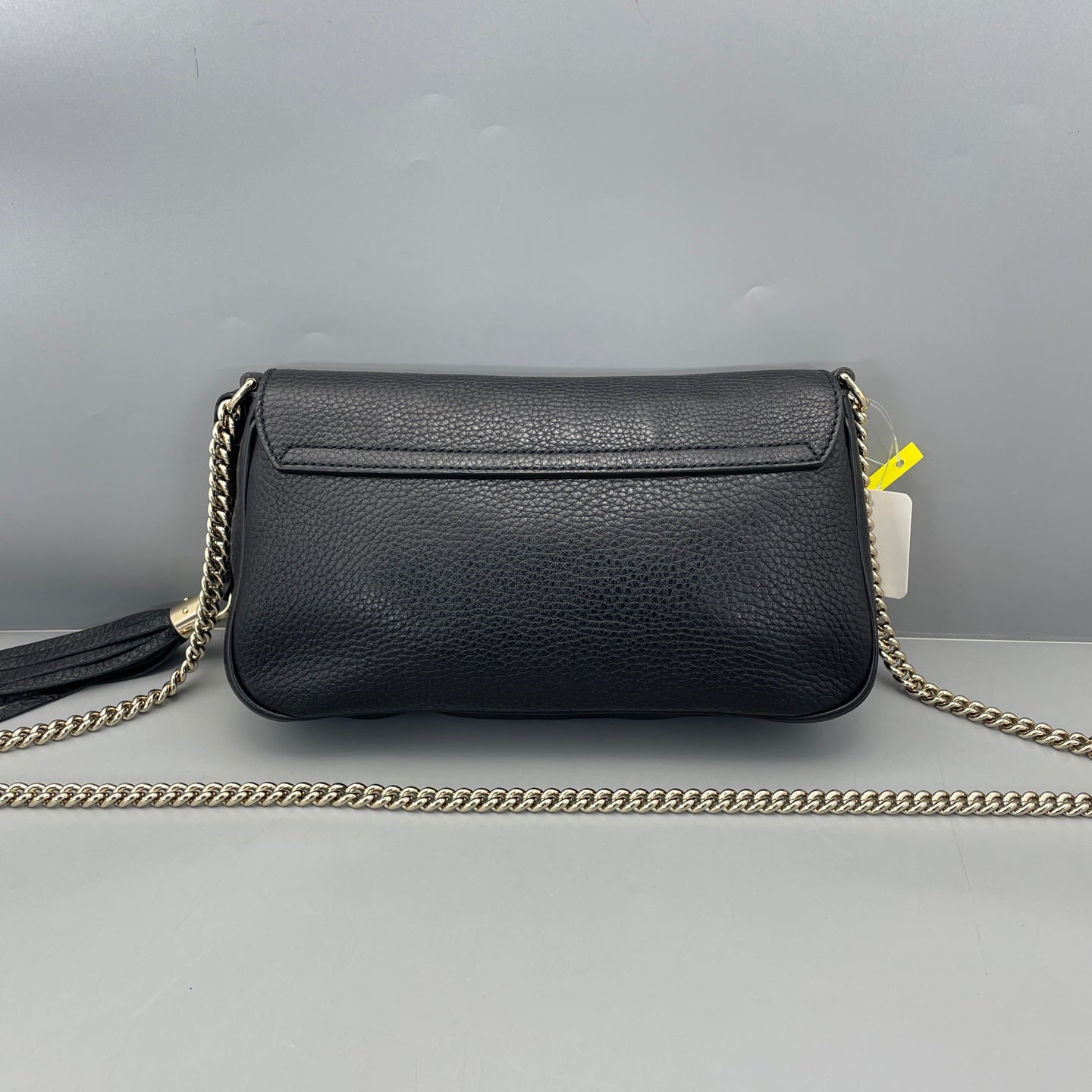 Gucci - Soho Tassel Chain Bag - Grained leather - Black - (Small)