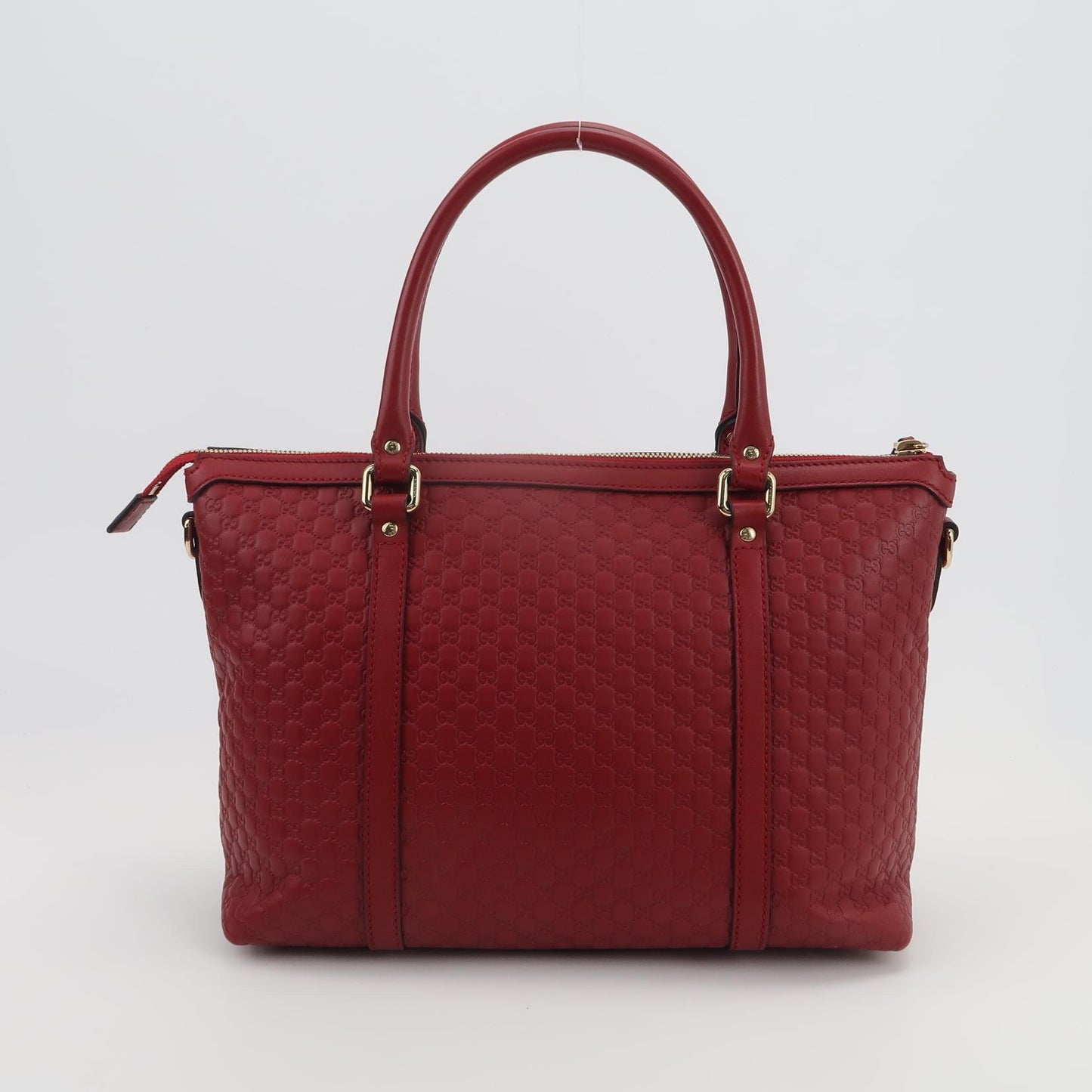 Gucci - Gucci Microguccissima Leather Top Handle Tote Bag 449656 - Leather - Red - (medium)