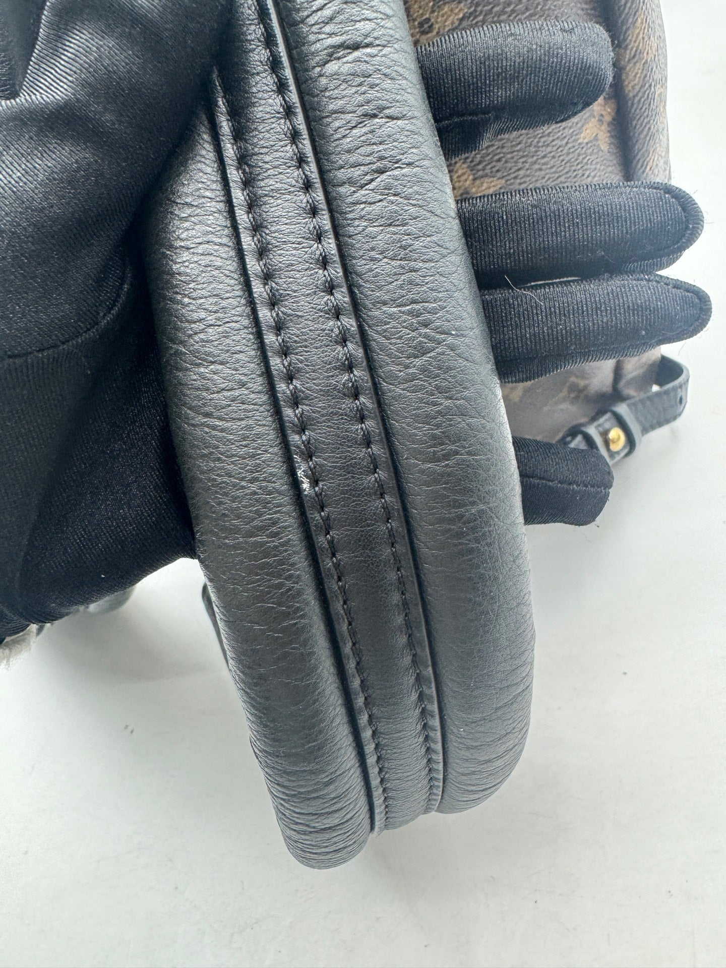 Louis Vuitton - Palm Springs Mini Backpack - Coated canvas and soft cowhide leather - Brown and Black - (mini)