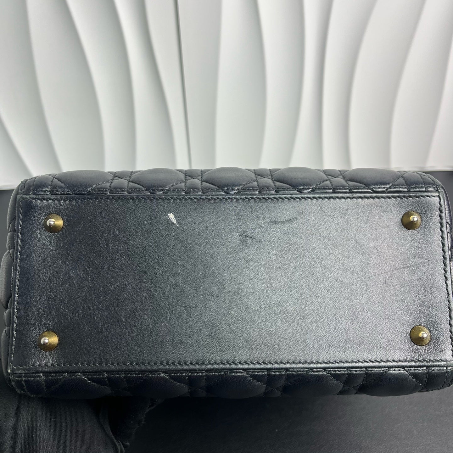 Dior - Lady Dior Bag - Lambskin leather - Black - (Medium)