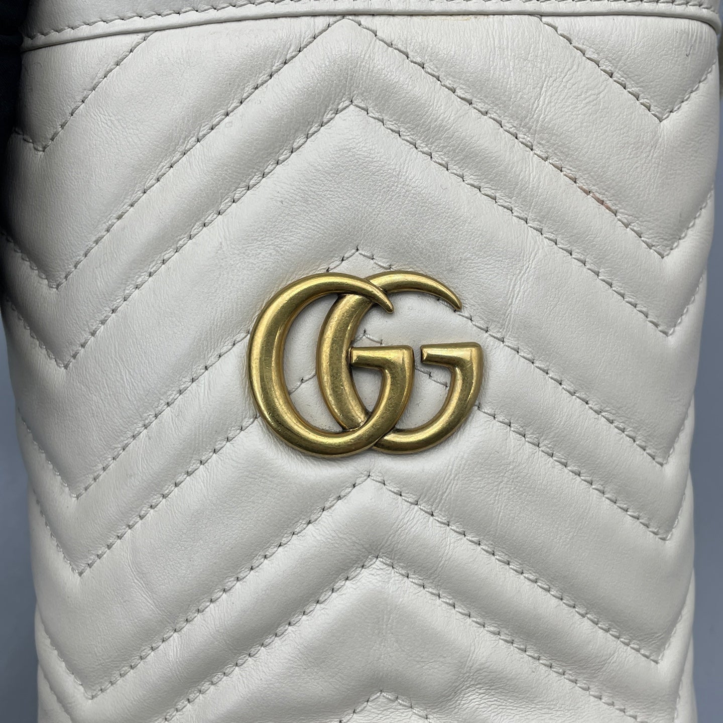Gucci - GG Marmont Mini Bucket Bag - Leather - White - (Mini)