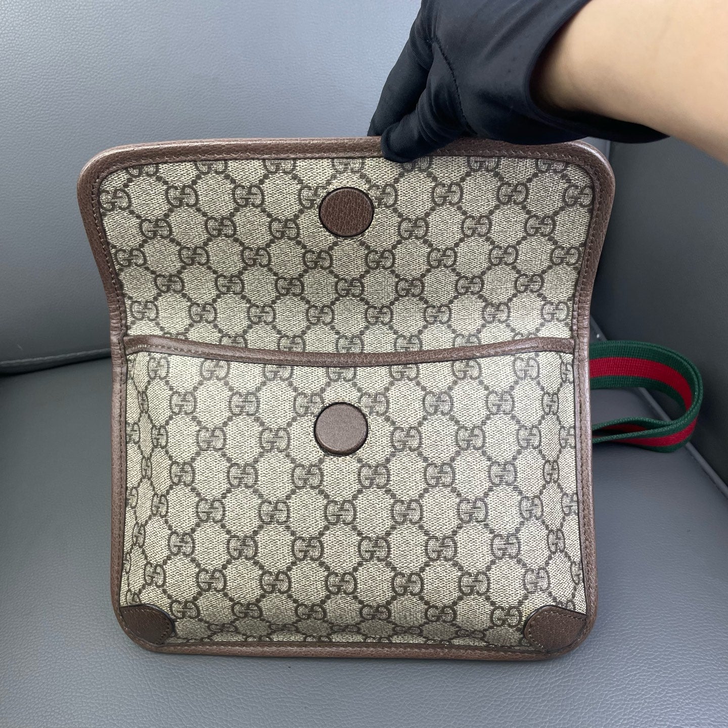 Gucci - Neo Vintage Tiger Head Belt Bag - GG Supreme canvas with leather trim - Brown - (small)