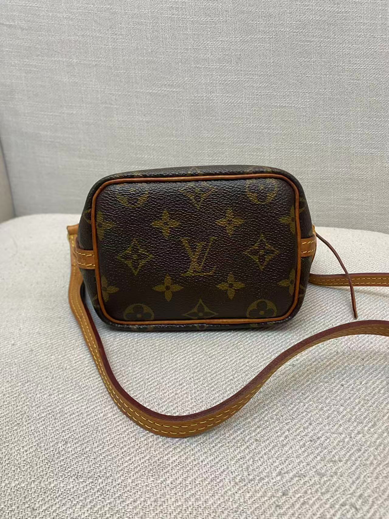 Louis Vuitton - Nano Noe - Monogram coated canvas with natural cowhide leather trim - Brown - (mini)