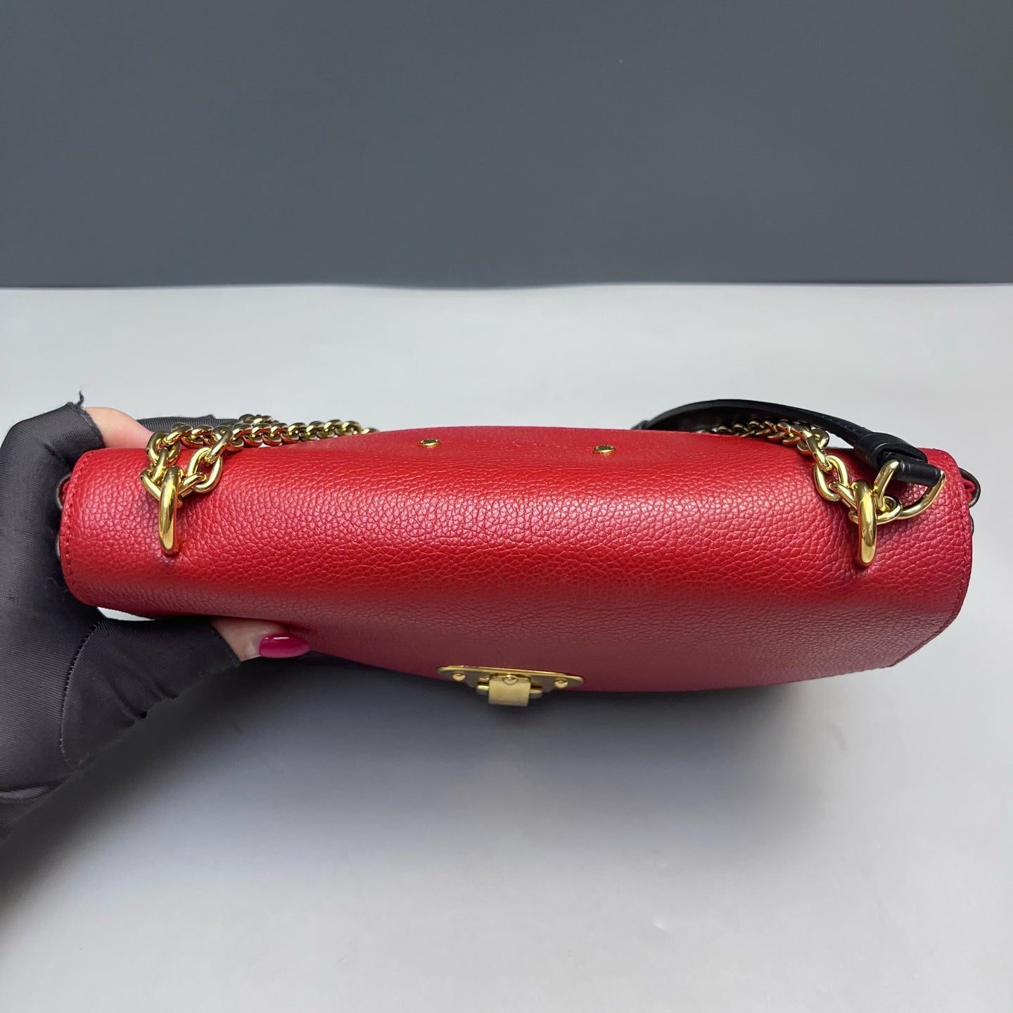 Louis Vuitton - Saint Placide - Monogram canvas and grained leather - Brown and Red with Gold-Tone Hardware - (Medium)
